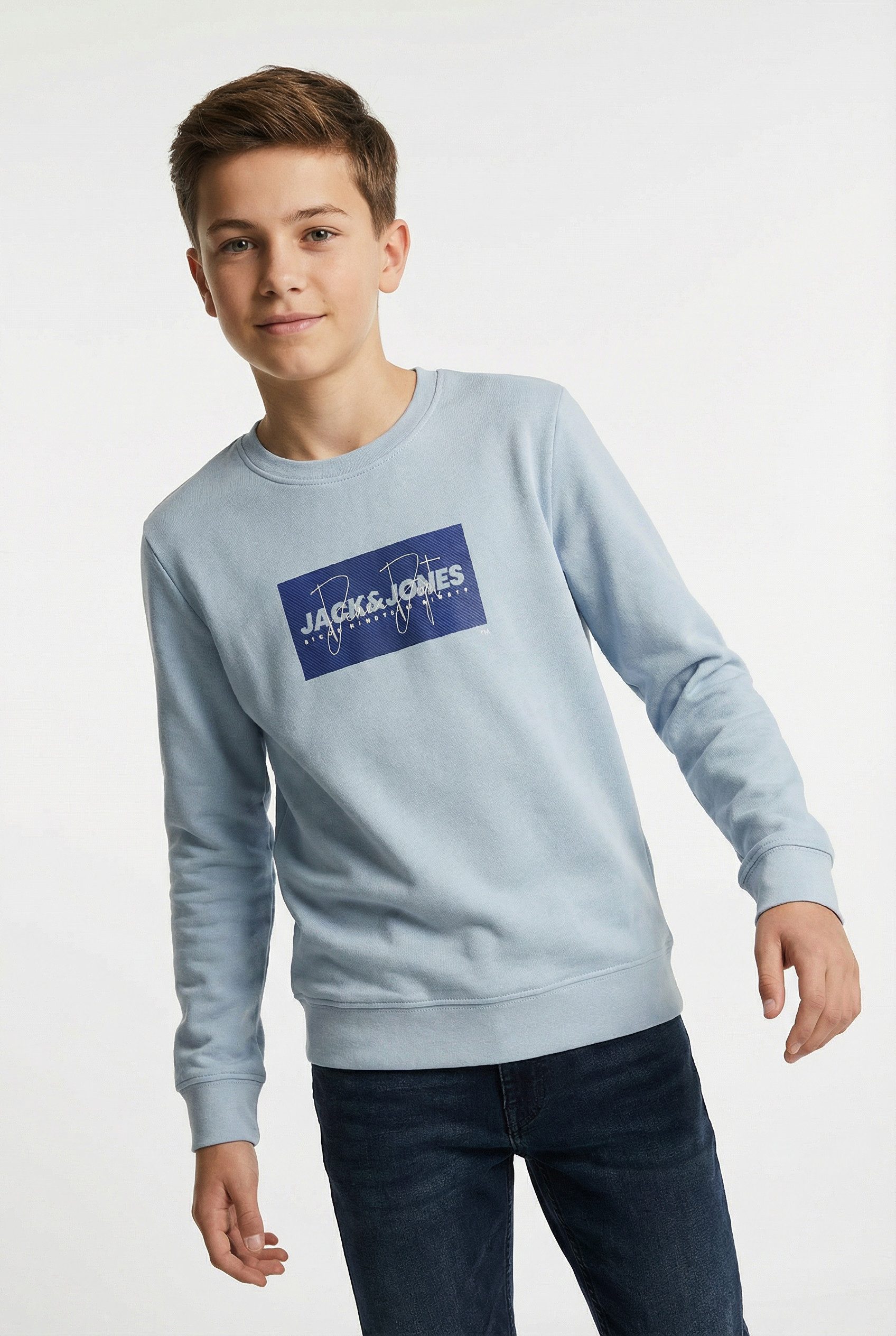 Jack & Jones Junior Sweatshirt JJCOLE PRINT SWEAT CREW JNR mit Logoprint