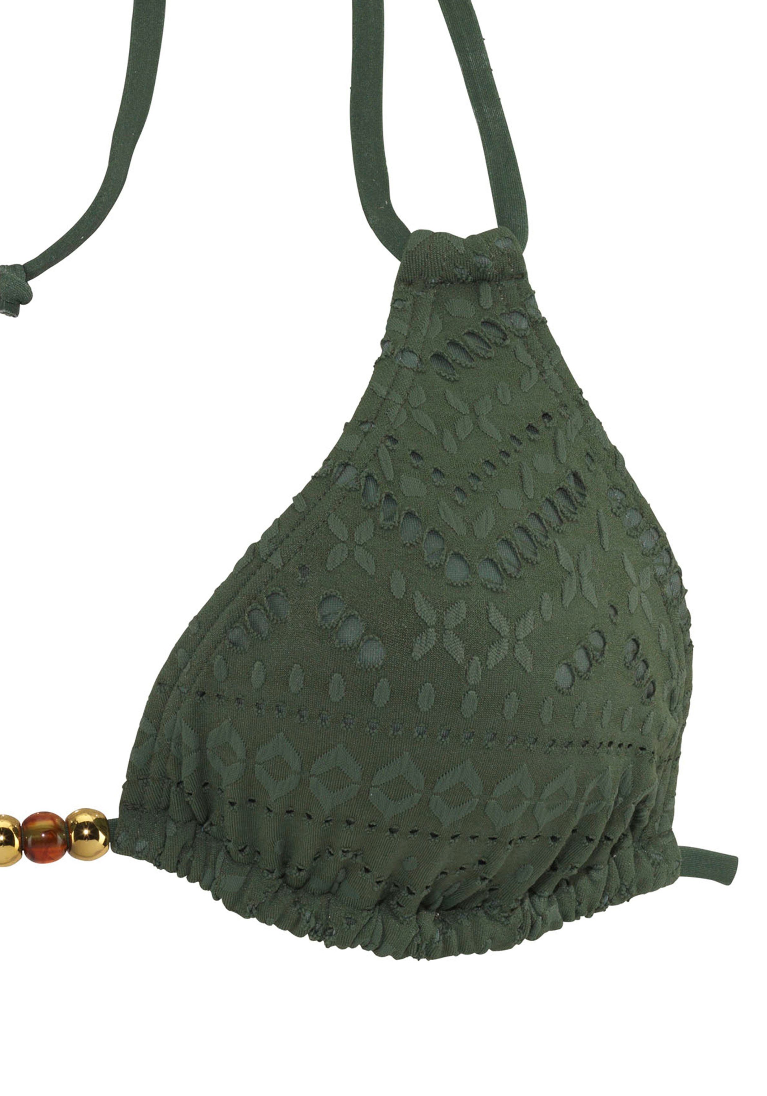 LASCANA Triangel-Bikini-Top Omara, mit Lochstickerei