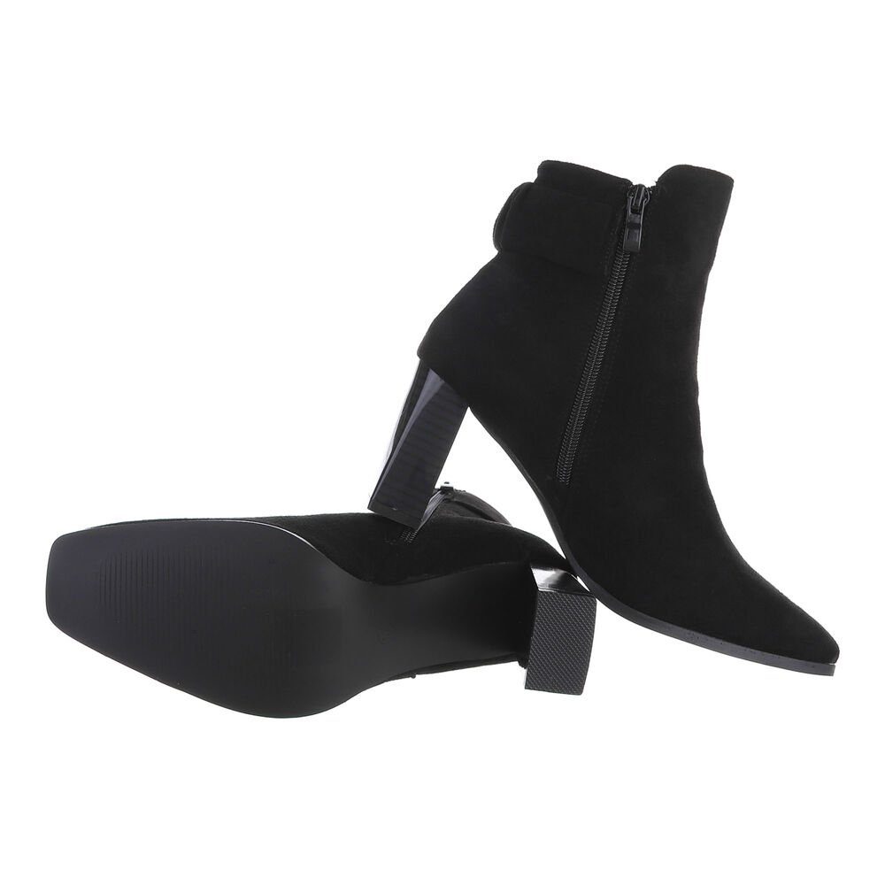 Ital-Design Damen Elegant Stiefelette Blockabsatz High-Heel Stiefeletten in günstig online kaufen