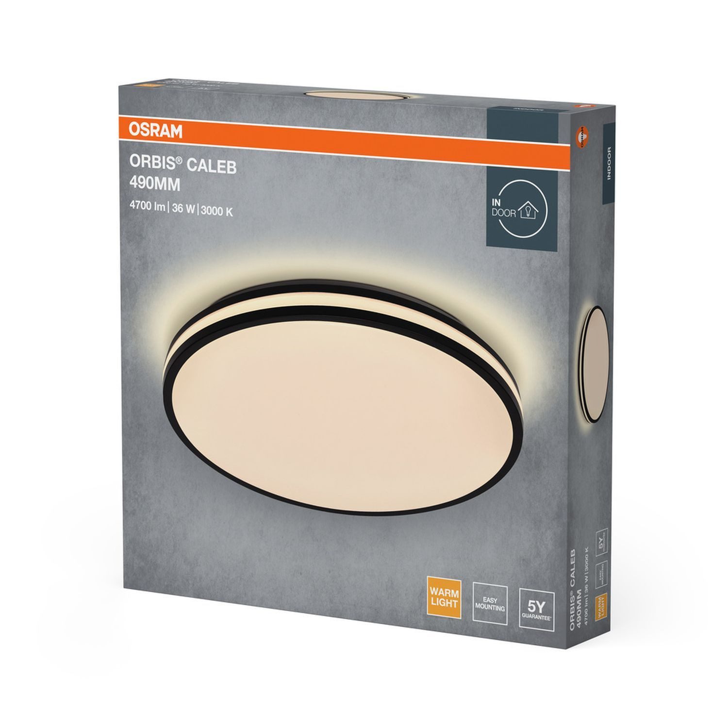 Licht-Erlebnisse Deckenleuchte ZARESIN, LED fest integriert, Warmweiß, LED Ø 49 cm rund 3000 K 2000 lm Modern