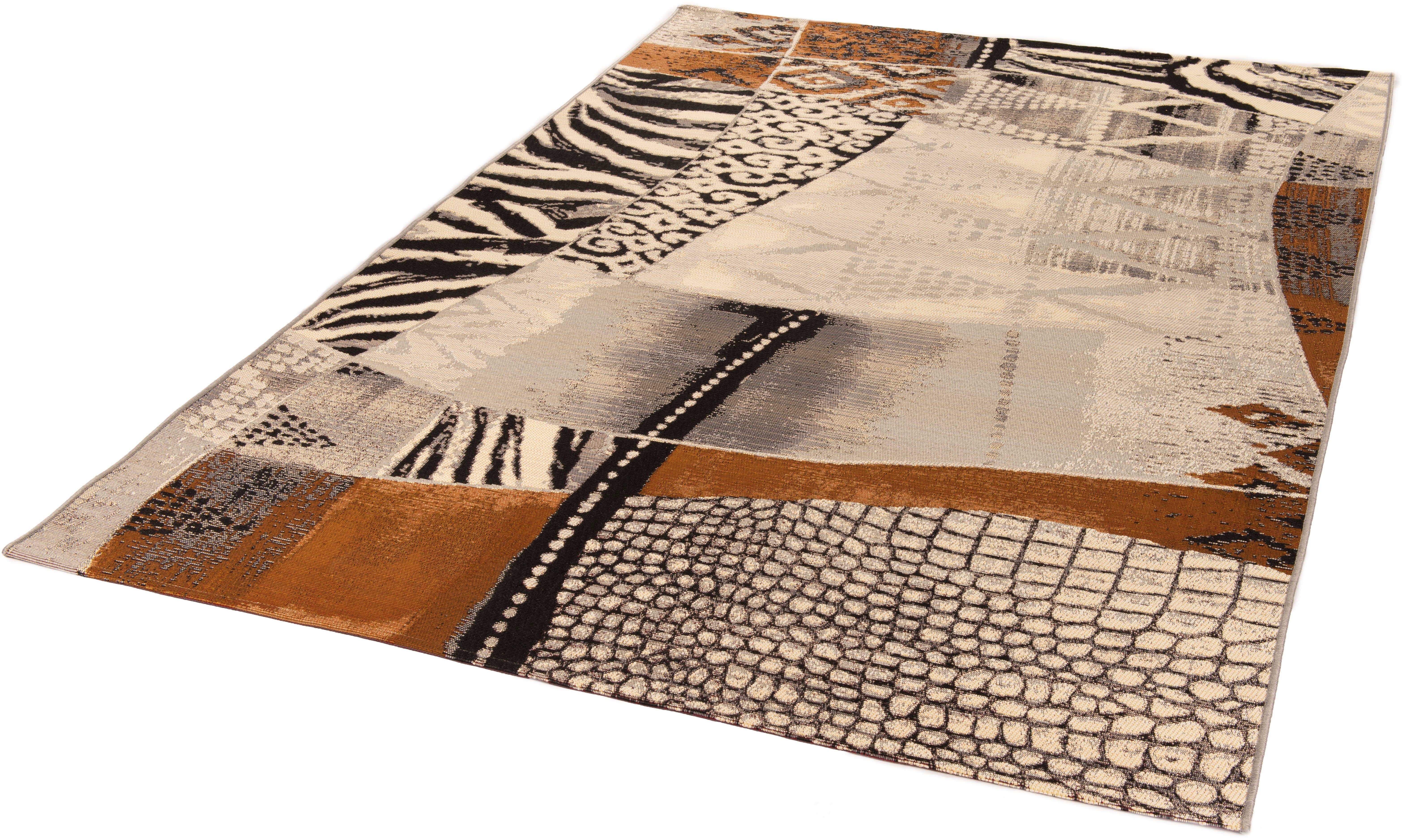 Gino Falcone Teppich Outdoor-Africa 42, rechteckig, Höhe: 5 mm, Flachgewebe, In- und Outdoor geeignet, Wohnzimmer