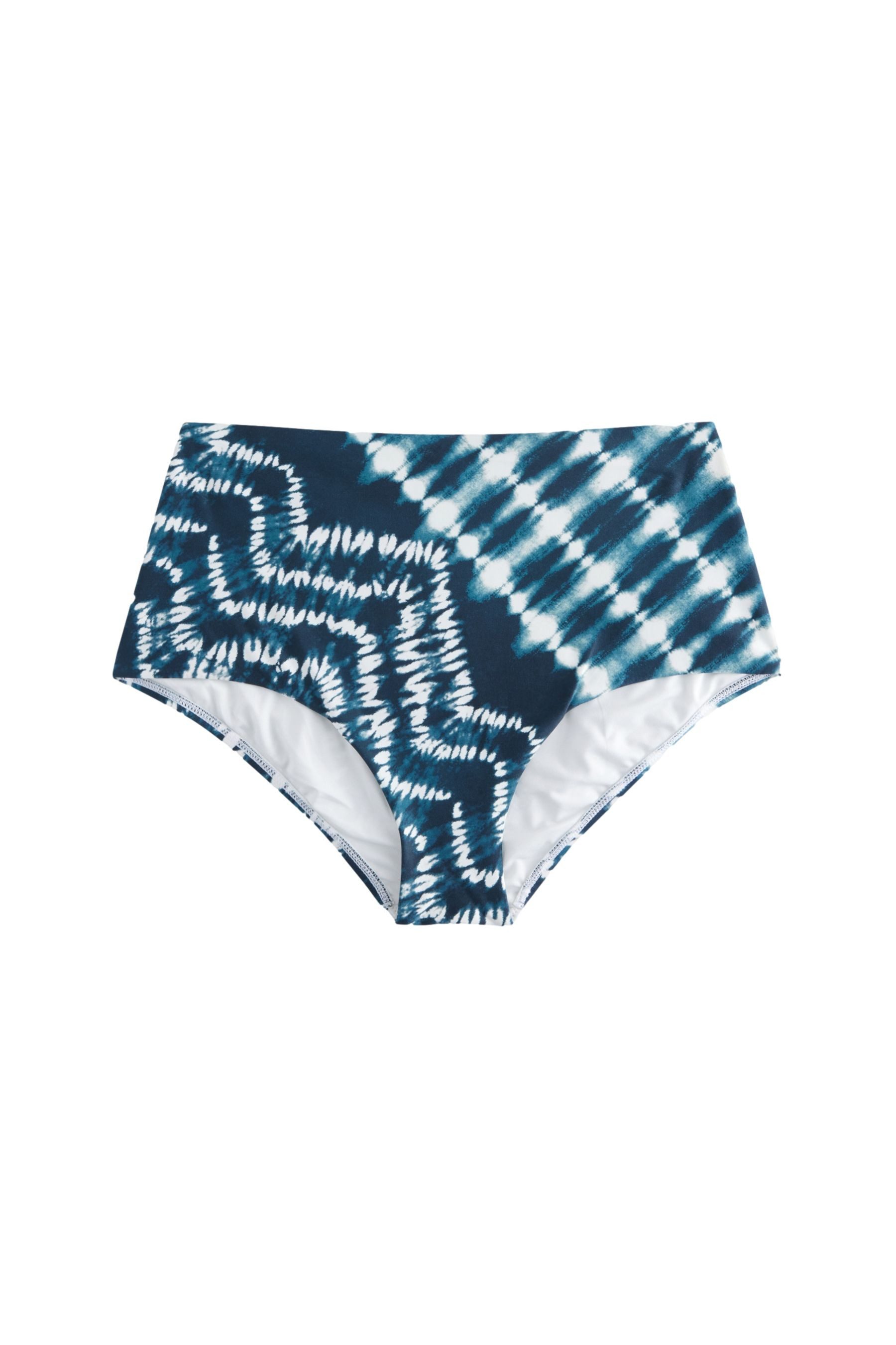 Bikini-Hose Bedruckte Bikinihose mit hohem Bund
