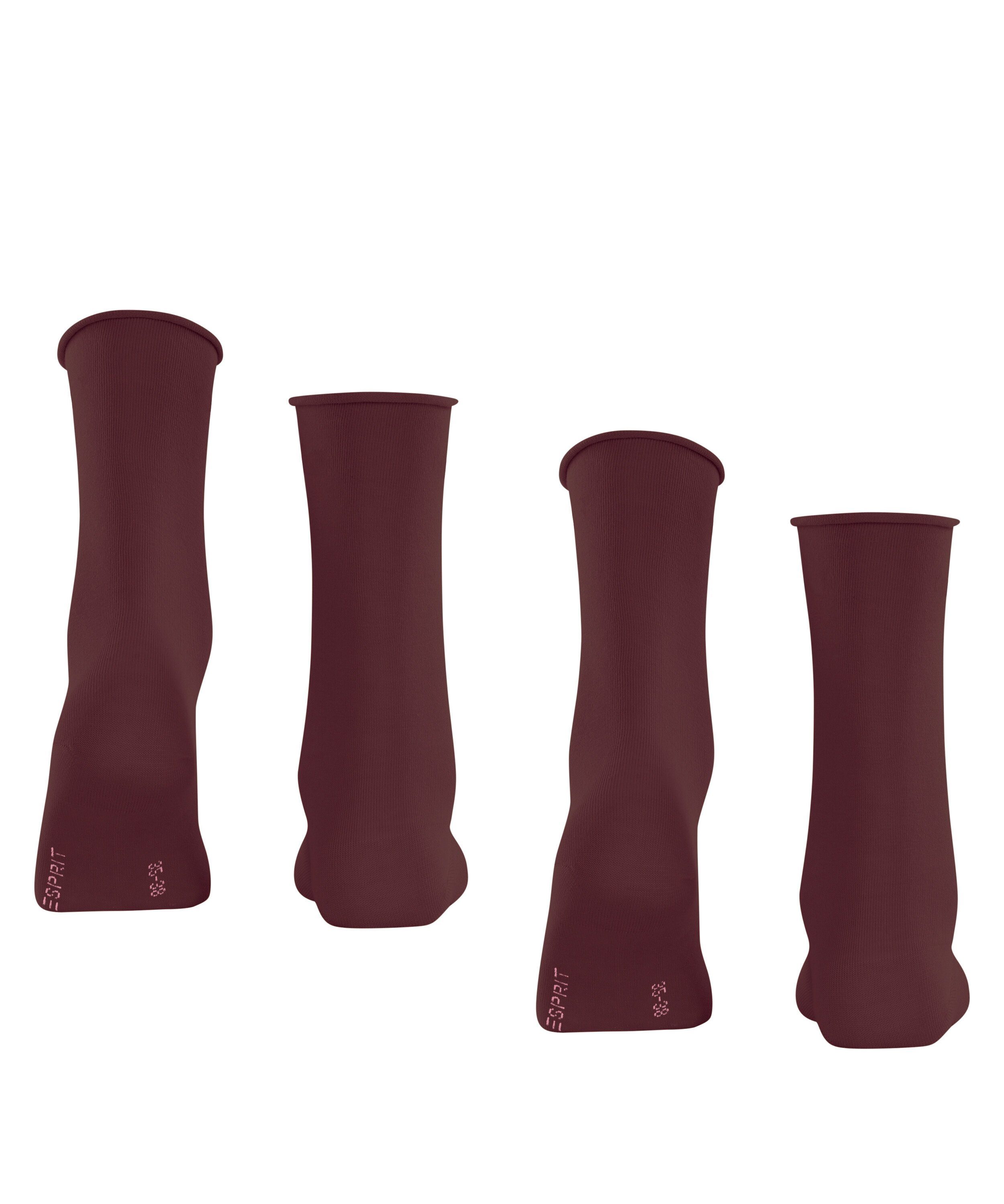 red shadow (8138) Esprit Socken (2-Paar) Basic 2-Pack Pure