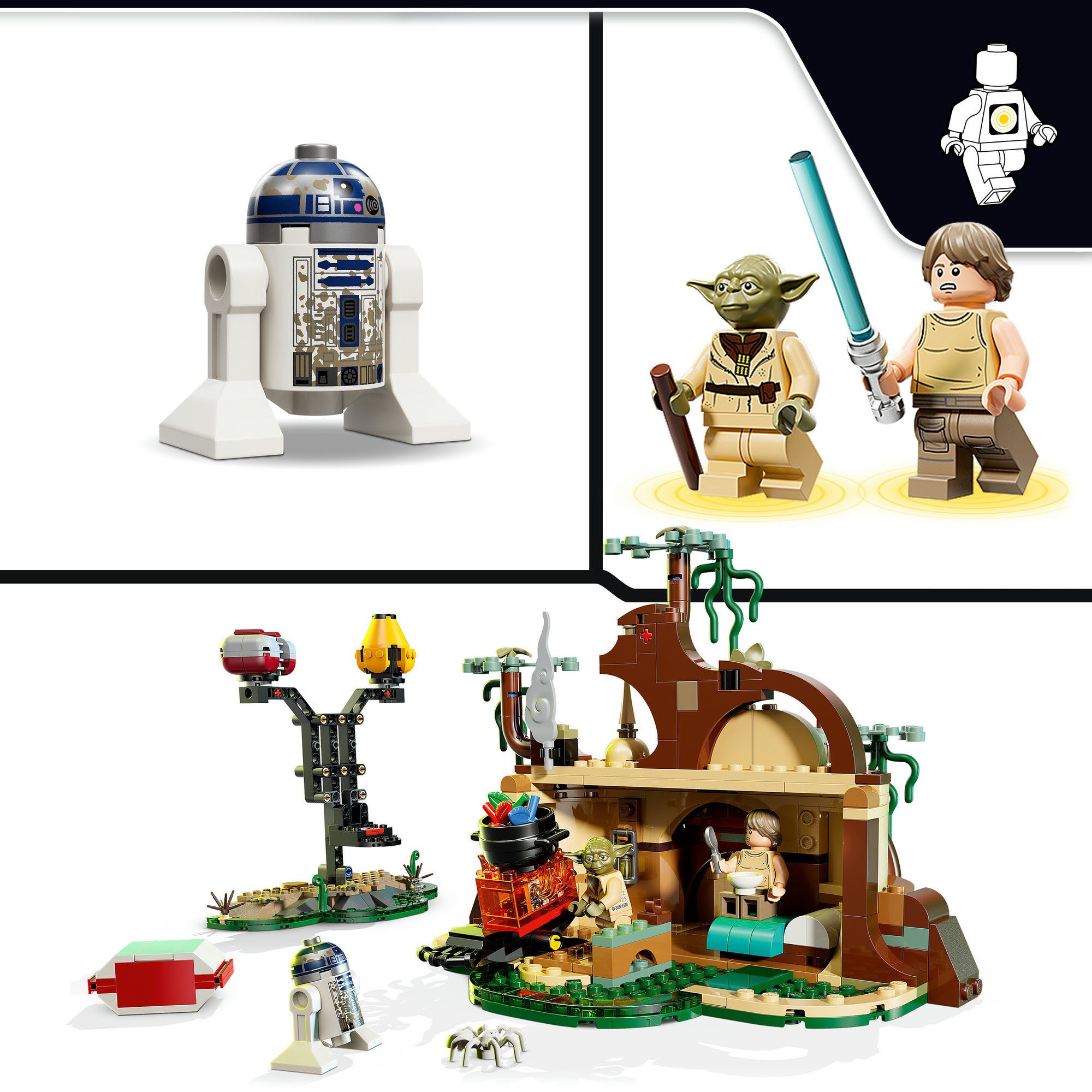 LEGO® SMART Play™ Jedi-Training an Yodas Hütte (75422), LEGO Star Wars ™ Konstruktionsspielsteine, (440 St), Mit SMART Brick kompatibel (nicht im Lieferumfang e – Bild 4 von 5