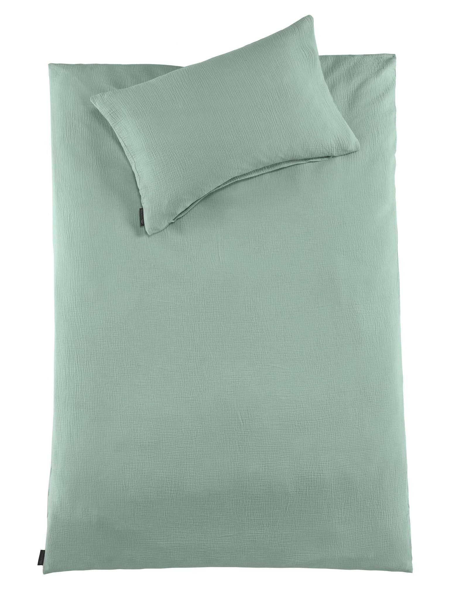 pure hug Babybettwäsche Set Musselin 100x135 Design Matcha Gruen Baumwolle, günstig online kaufen