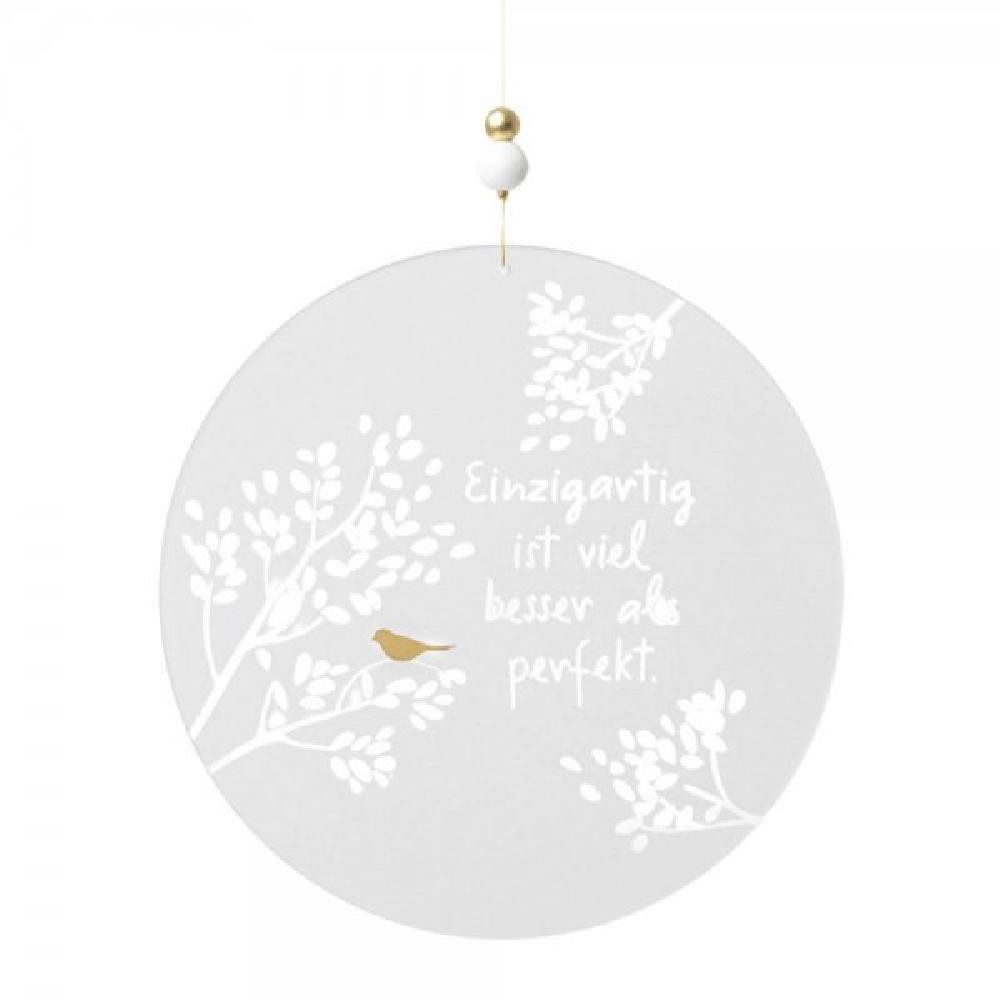 Räder Skulptur Design Hänger Glaspoesie Einzigartig ist viel besser  (18cm)