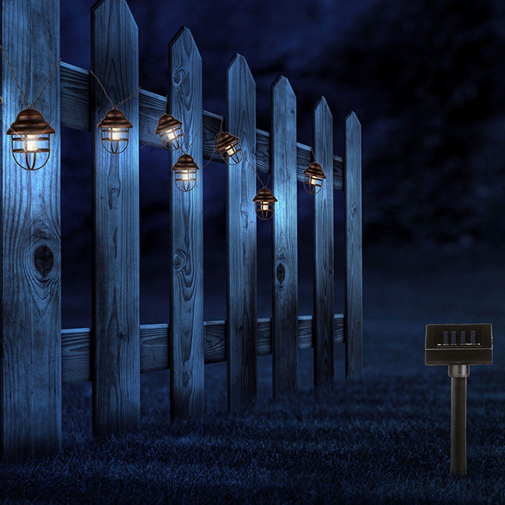 GLOBO LIGHTING LED Solarleuchte, LED-Leuchtmittel fest verbaut, Warmweiß, Solarleuchte Außenlampe Gartenleuchte