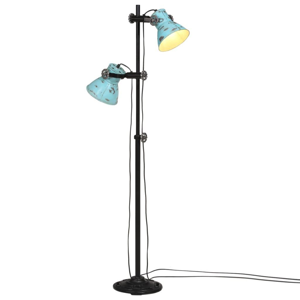 vidaXL Stehlampe NA Stehleuchte 25 W Blau 25x25x90160 cm E27