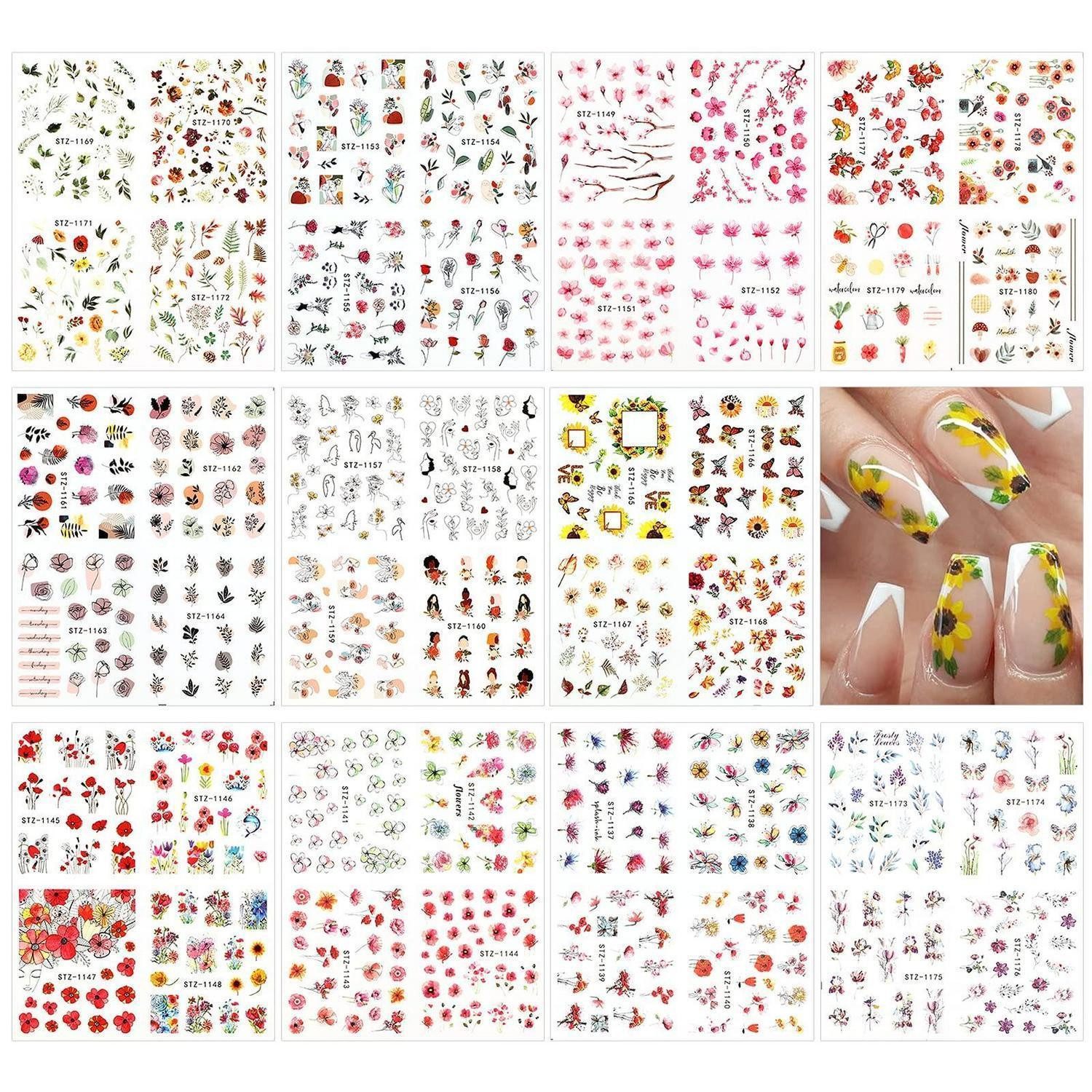 LuxusKollektion Nagel-Tattoo Nagelsticker Set 44 Blätter