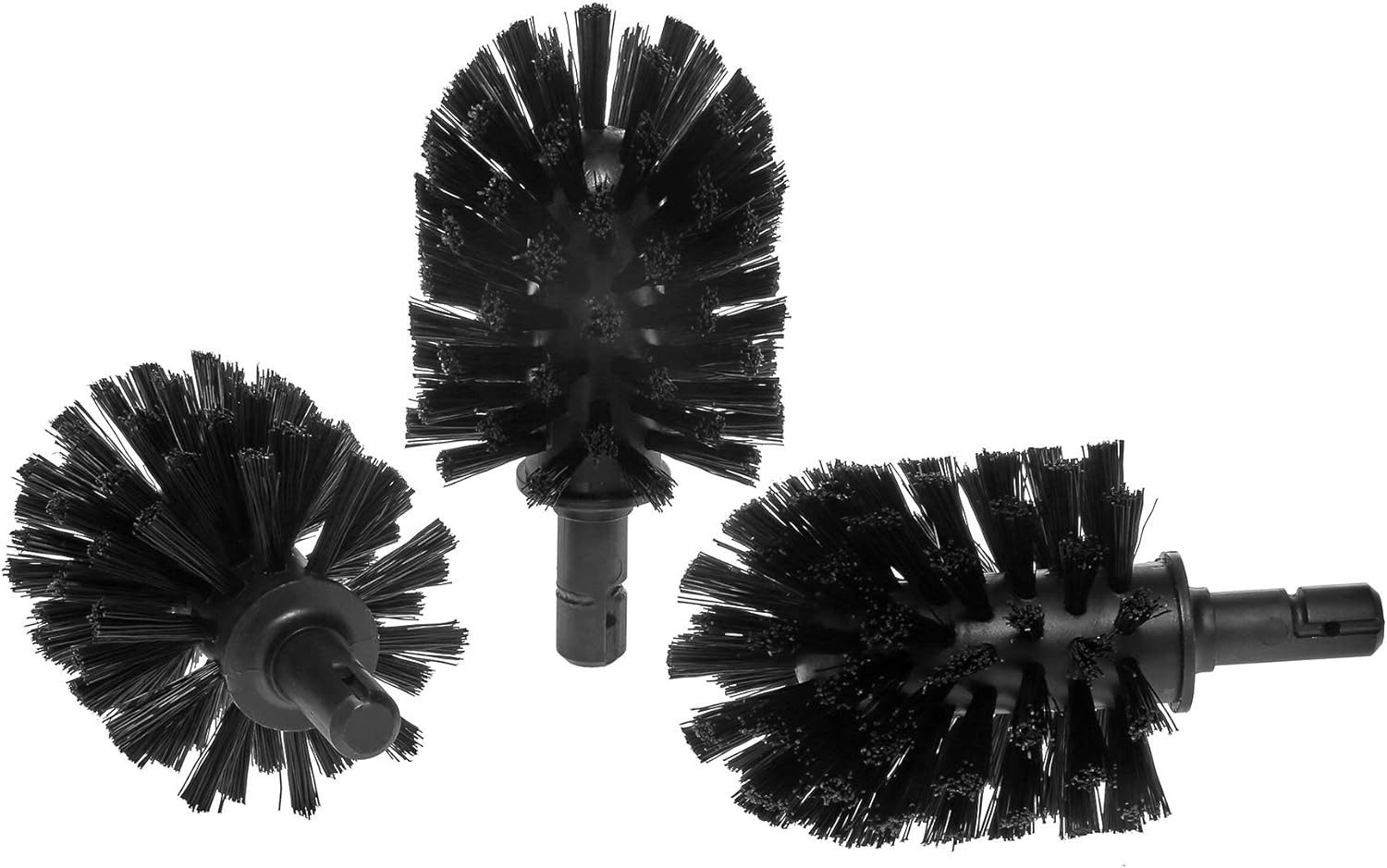 Keuco WC-Reinigungsbürste Ersatztoilettenbürstenköpfe, (Ersatzbürstenköpfe, 3er-Set lose), Ersatz Toiletten-Bürstenkopf, austauschbar, 3er Set, schwarz, Original