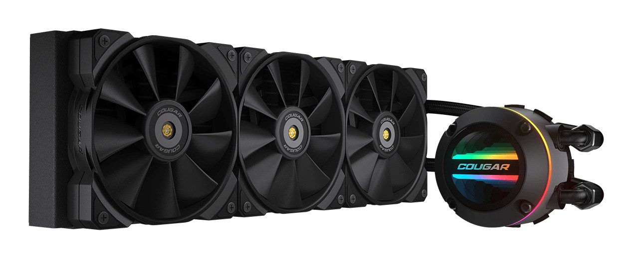 Cougar CPU Kühler Gaming POSEIDON-GT 360, Flüssigkeitskühlung, 12 cm, Schwarz