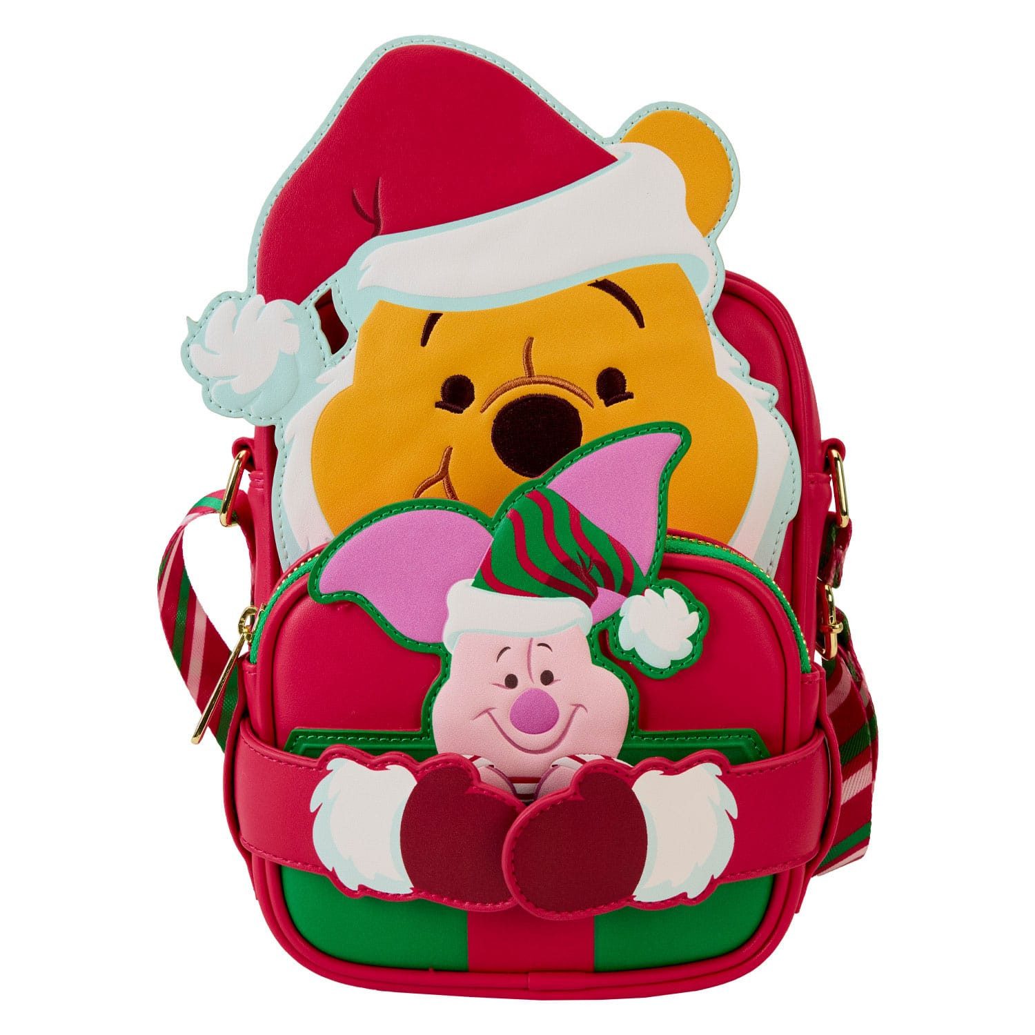 Loungefly Umhängetasche Disney Loungefly Umhängetasche Winnie the Pooh Santa Pooh Crossbuddies (1-tlg), hochwertig und Detailreich
