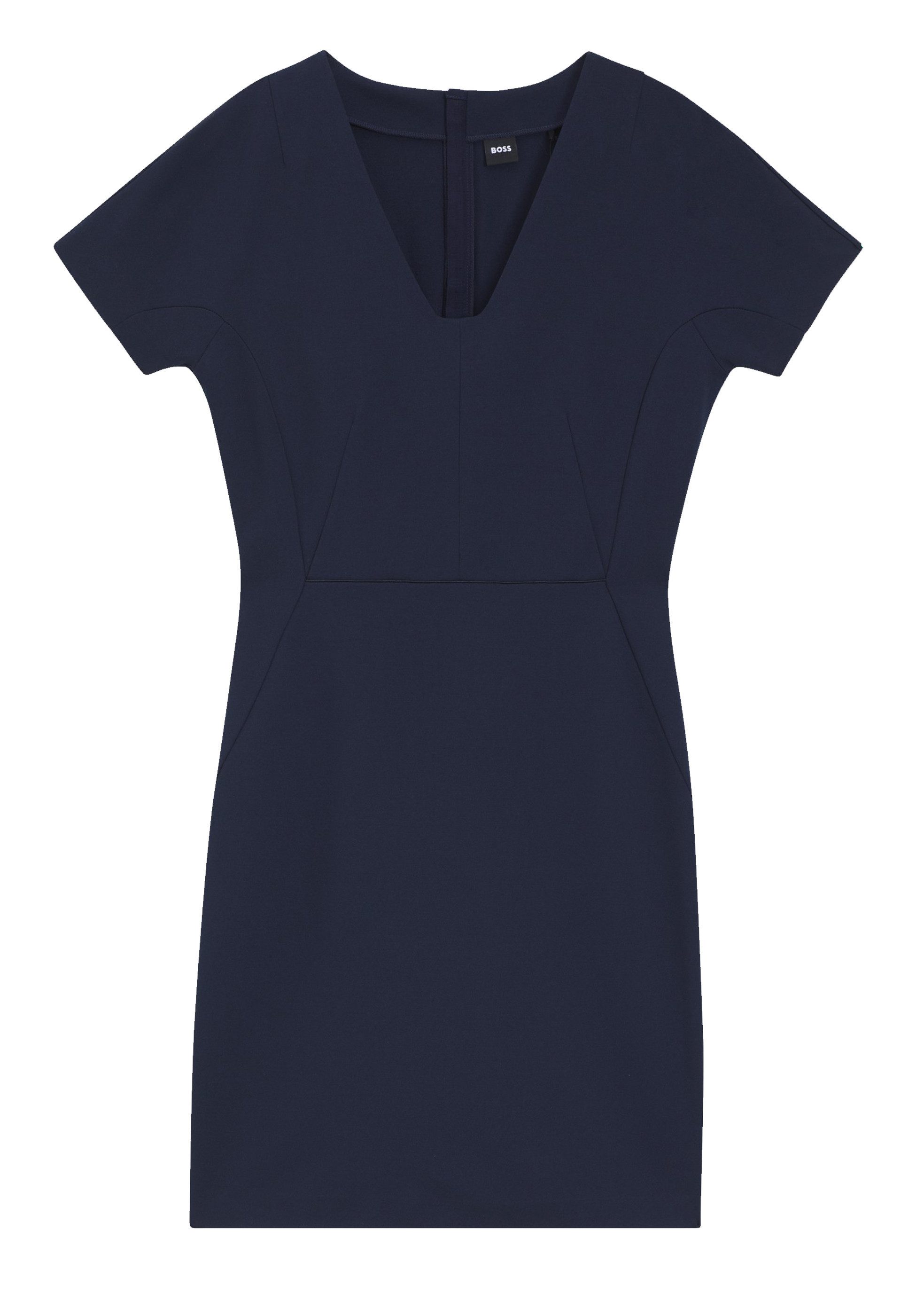 BOSS Jerseykleid Eduvis mit Paspelierung an der Taille (1-tlg)