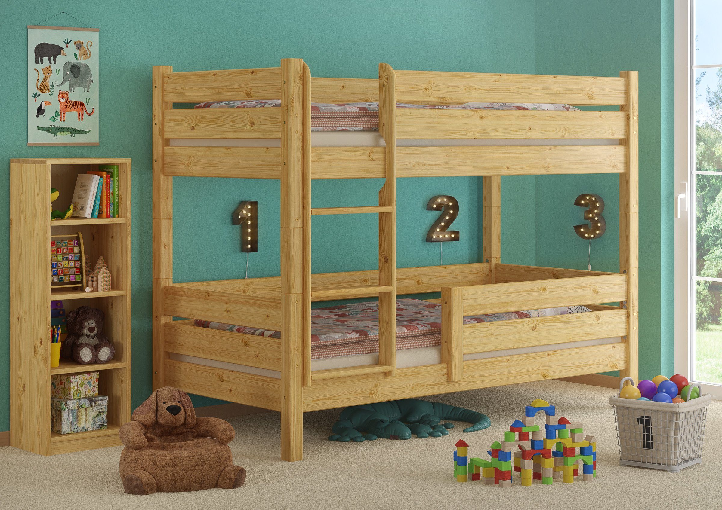 Rollroste Matratzen Kinderetagenbett Etagenbett und 90x200 mit teilbar ERST-HOLZ