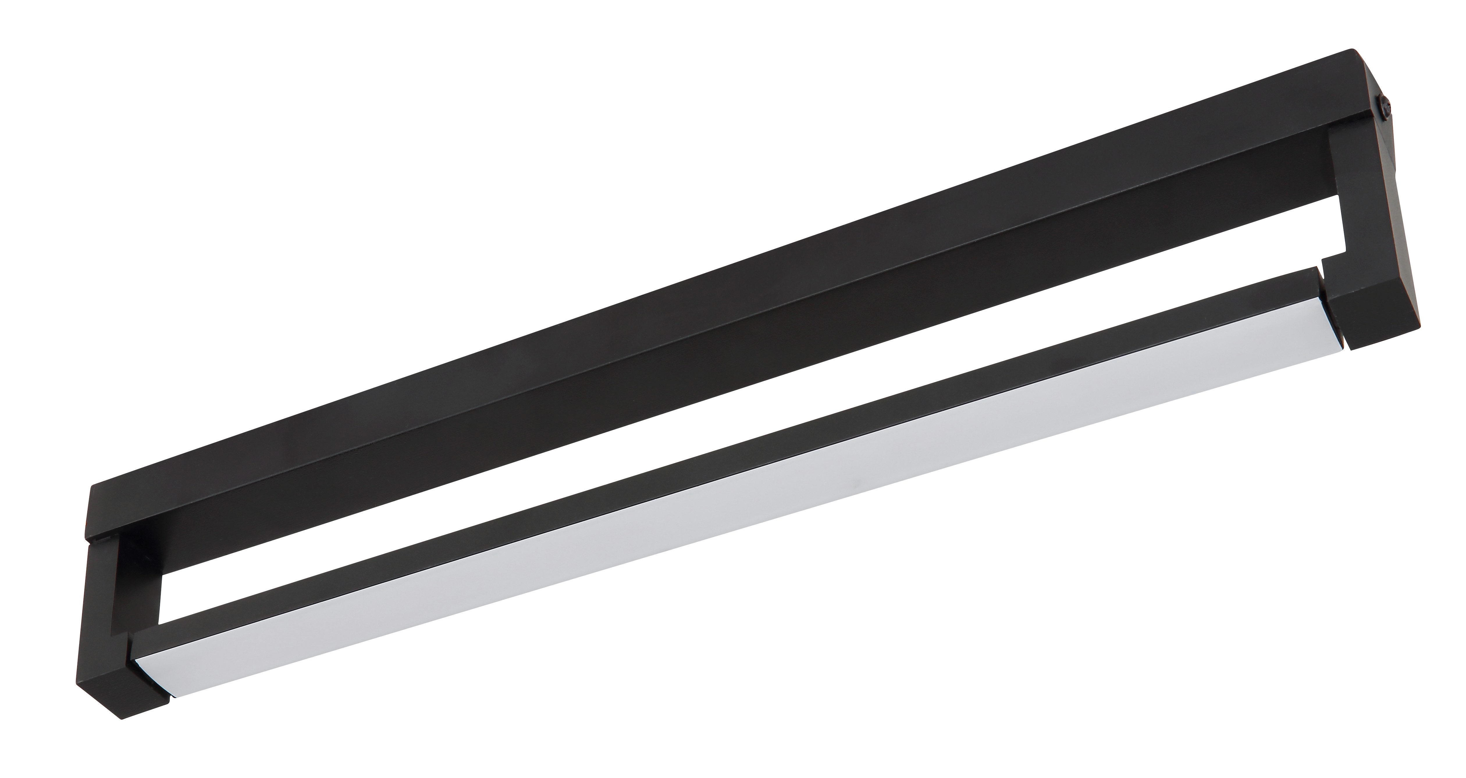GLOBO LIGHTING Wandleuchte SUSI, LED fest integriert, Warmweiß, Schwarze Wandleuchte mit Kunststoff opal, IP44, dreh-/schwenkbar