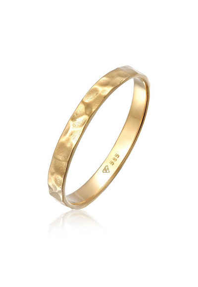 Elli Premium Fingerring Bandring Freundschaftsring Ehering 585er Gelbgold