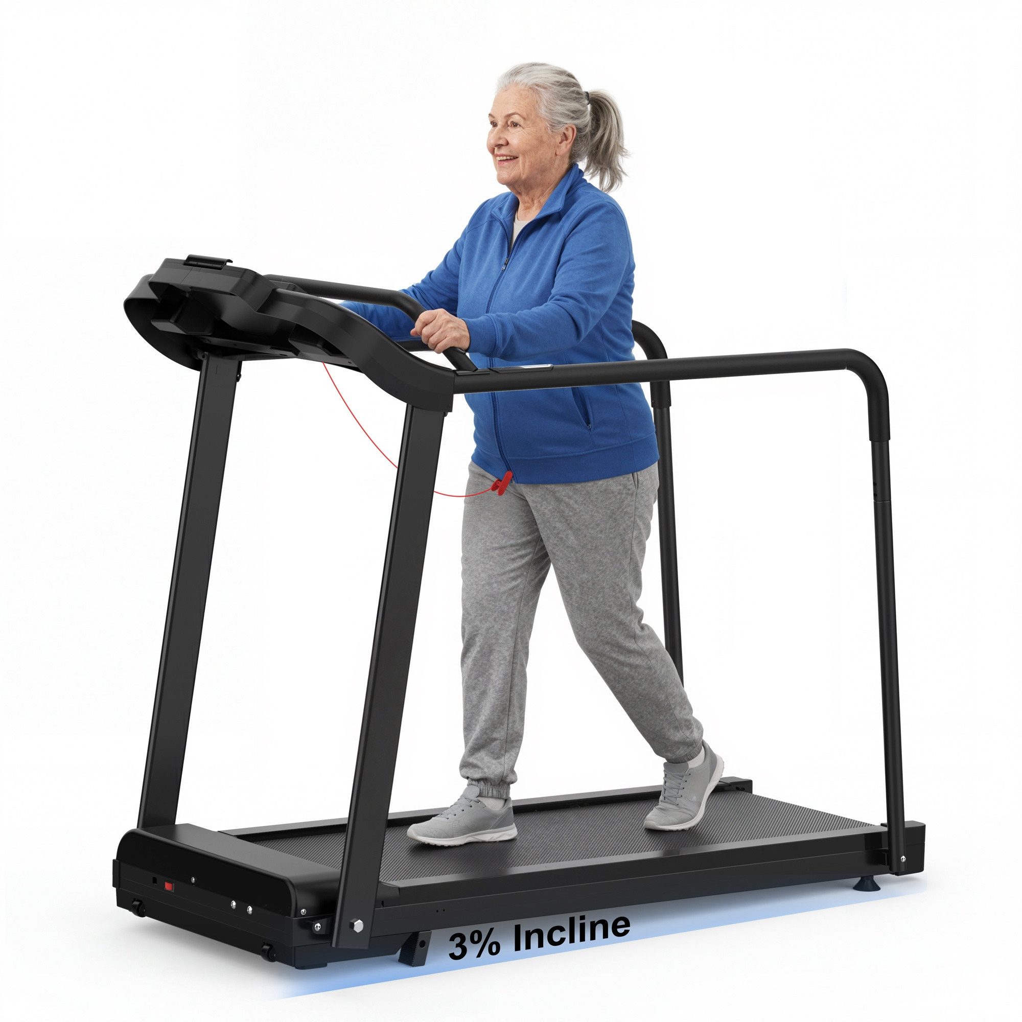 Laufband Klappbares Zuhause Laufband Walking Pad 1–12 km/h mit 2,5 PS Motor