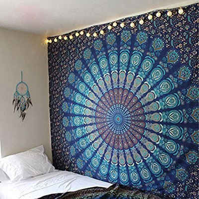 Wandteppich Wandteppich Mandala - Natürlich, Aesthetic, Wandtuch, 150x210 cm, Melteine