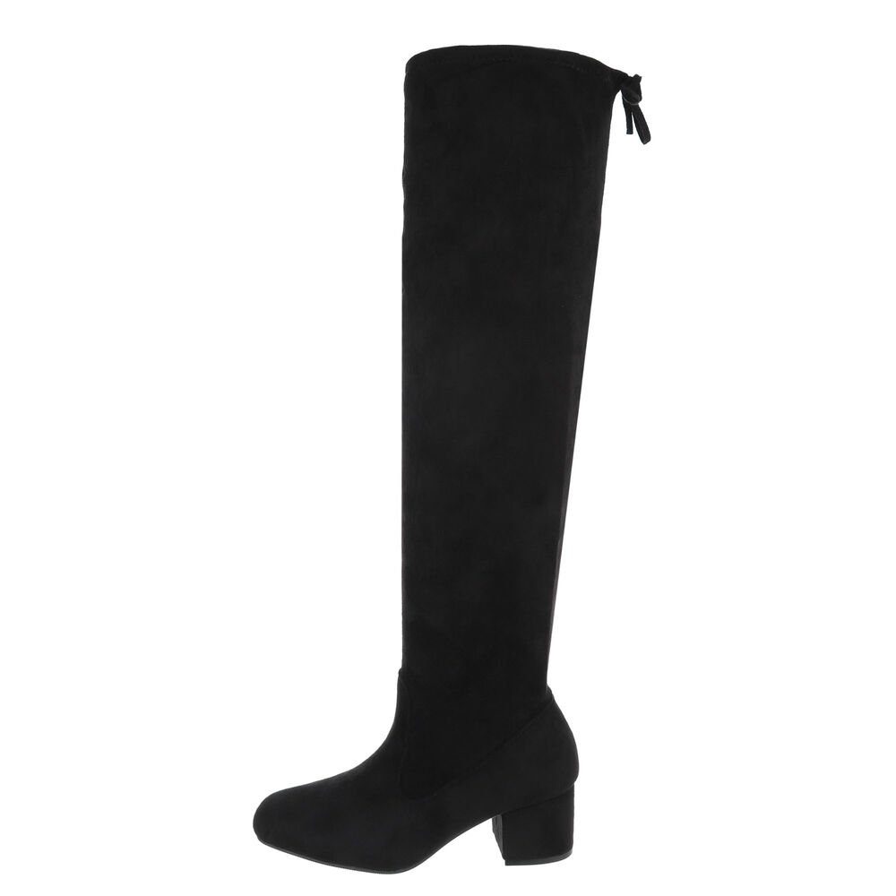 Ital-Design Damen Party & Clubwear Overkneestiefel (85255615) Blockabsatz O günstig online kaufen