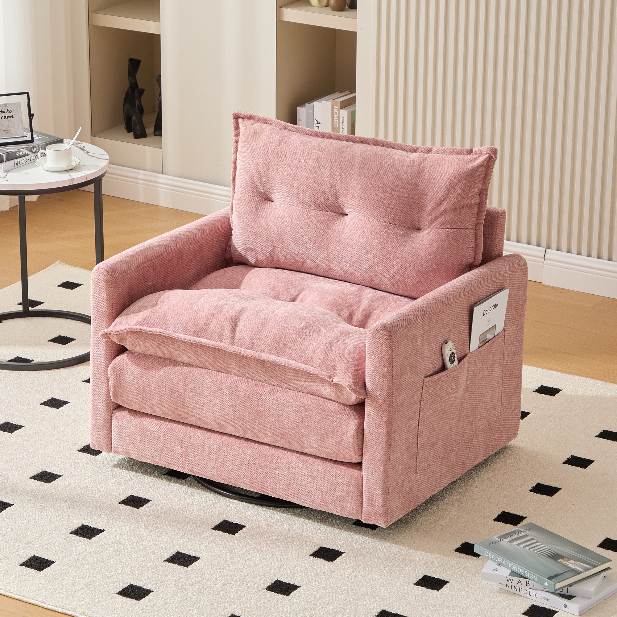 KLAM HOME Sessel 360° drehbarer Loungesessel günstig online kaufen