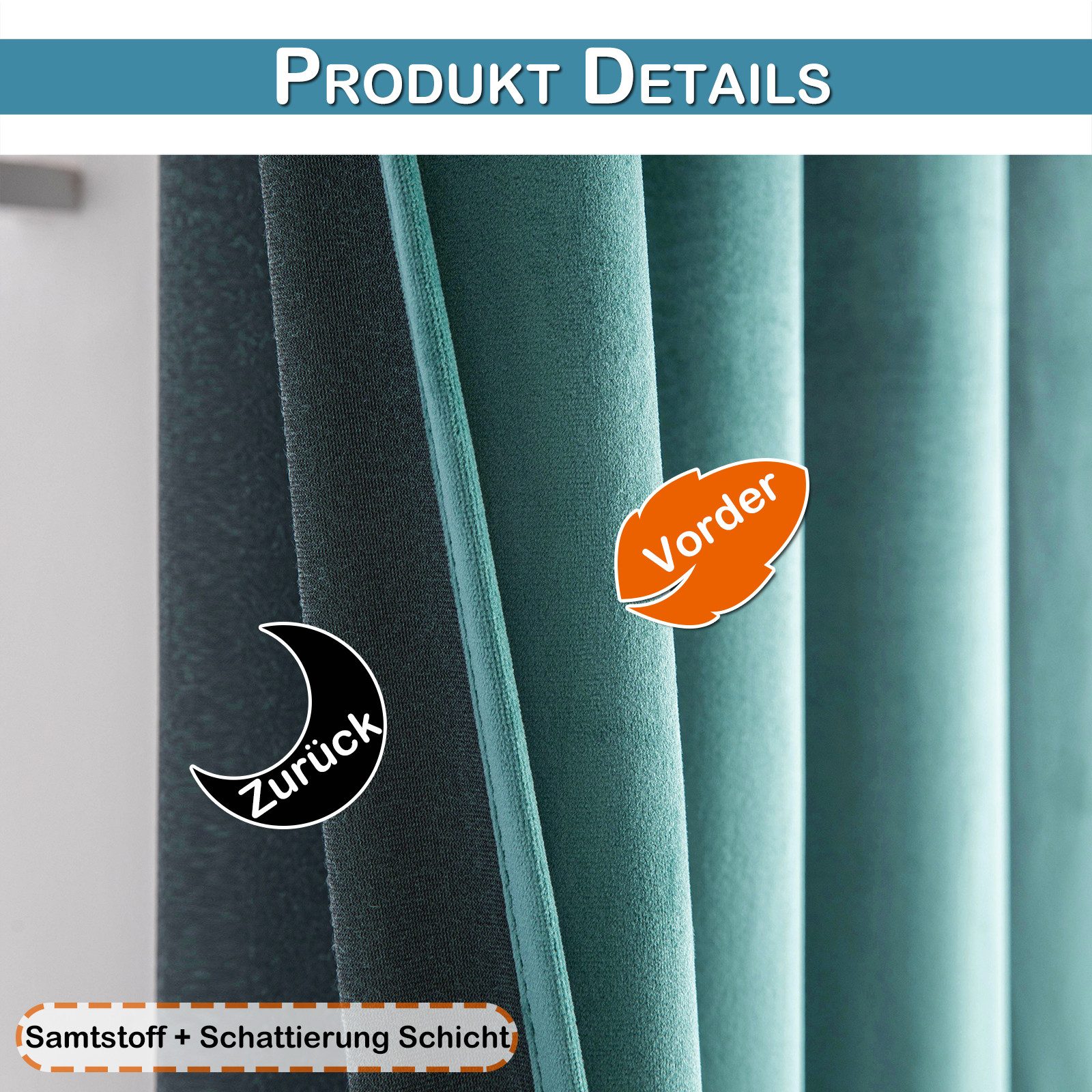 Jibenhome Gardine 2er Verdunkelungsvorhang Kräuselband, Dicken Thermovorhan günstig online kaufen