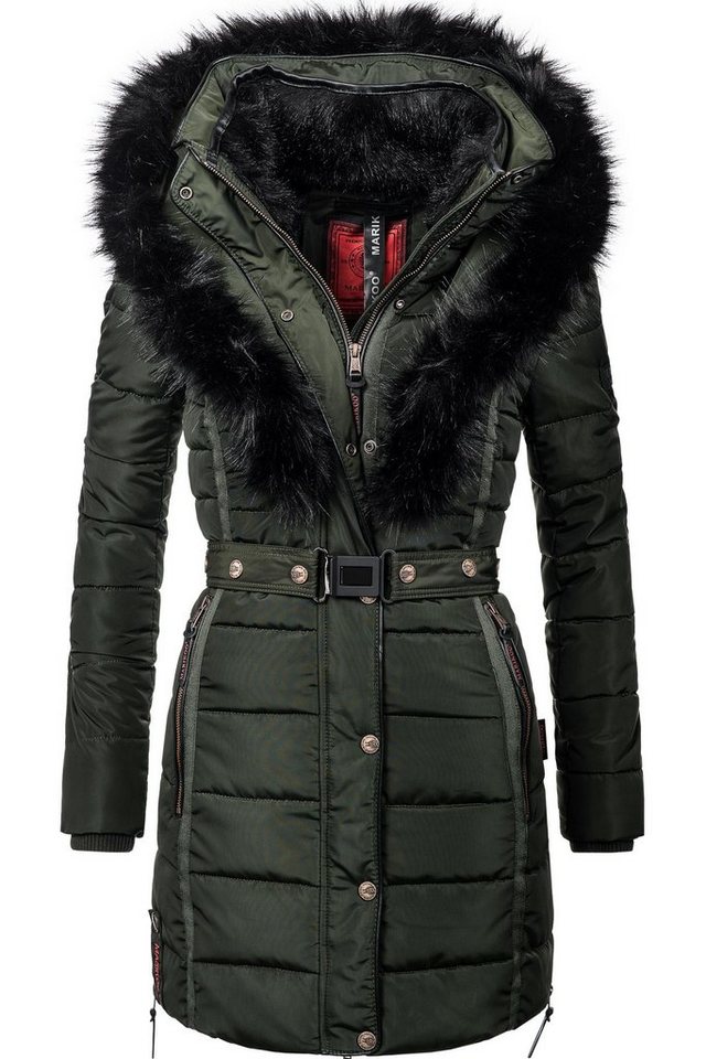 Marikoo Wintermantel »Turnam« modischer Damen Steppmantel mit großem