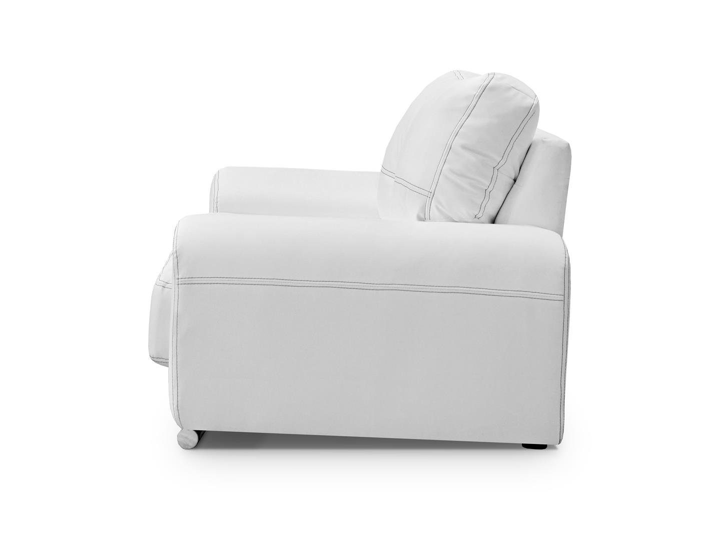Beautysofa Relaxsessel Omega Weiß Modern Wohnzimmersesel Relaxsessel Kunstleder 511) Sessel (dolaro