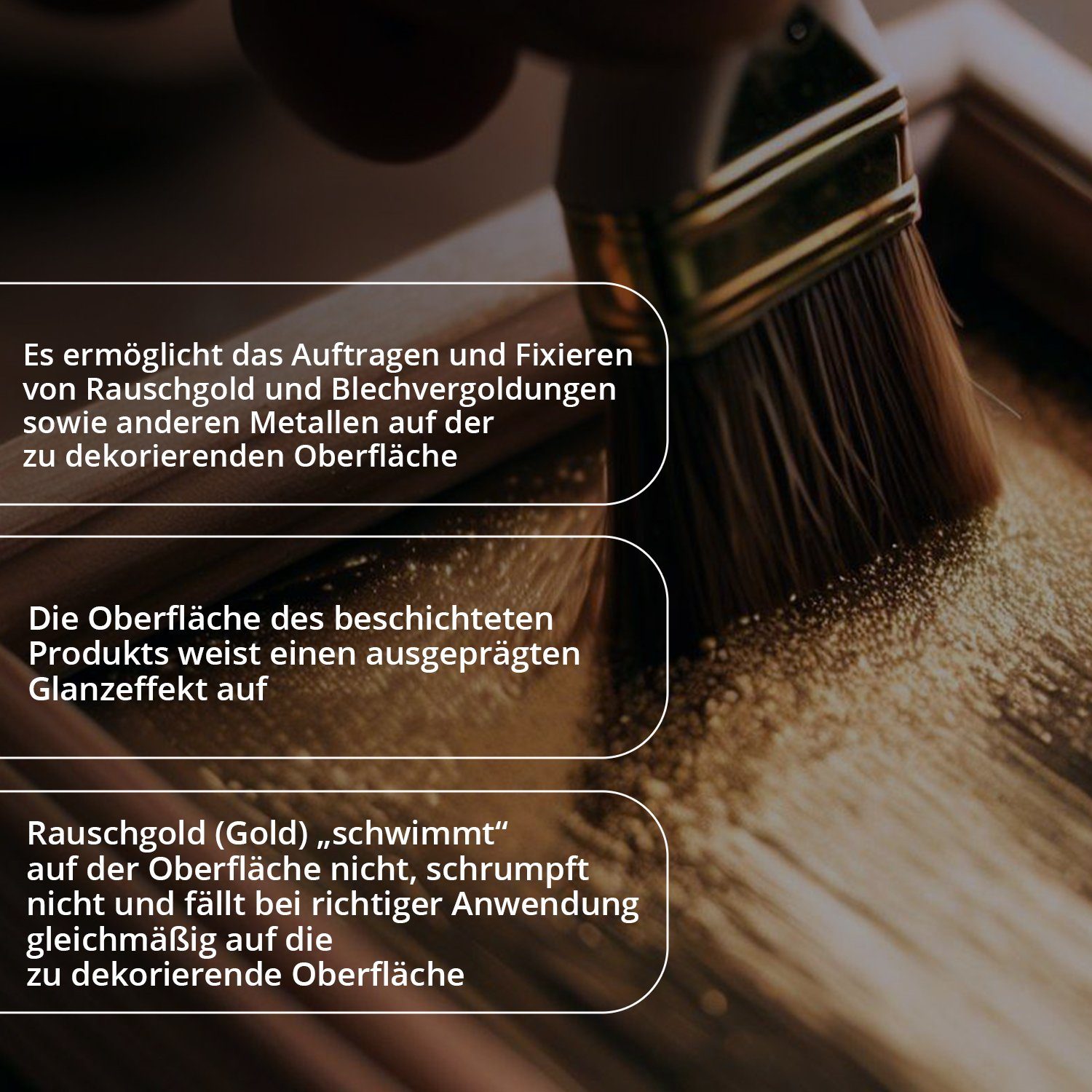 7 Artists Bastelkleber Anlegemilch Blattgold Kleber auf Wasserbasis 50ml - Anlegemilch, Anlegemilch Blattgold Kleber