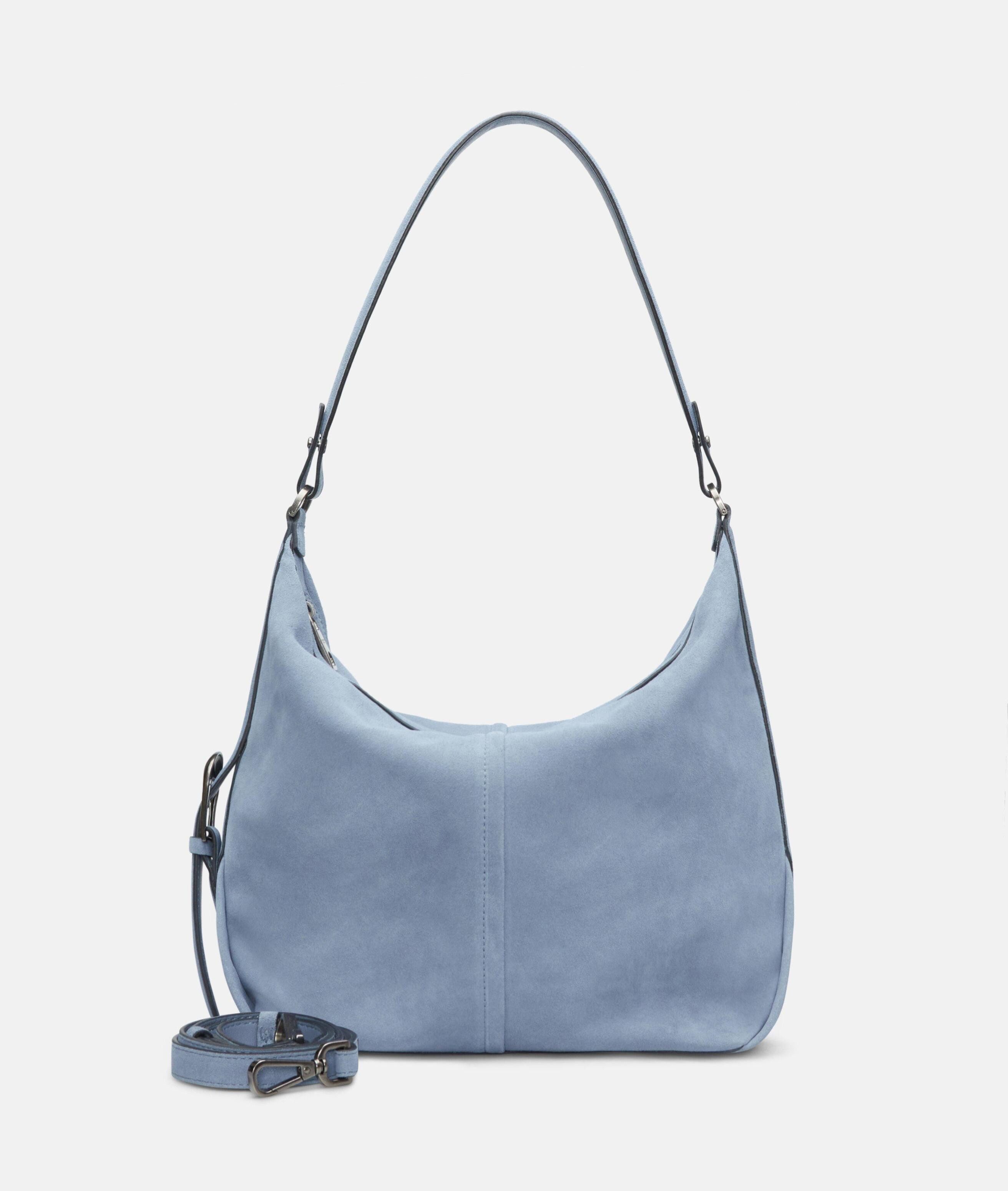 Liebeskind Berlin Schultertasche Paris II Hobo M, Geräumige Schultertasche aus weichem Veloursleder