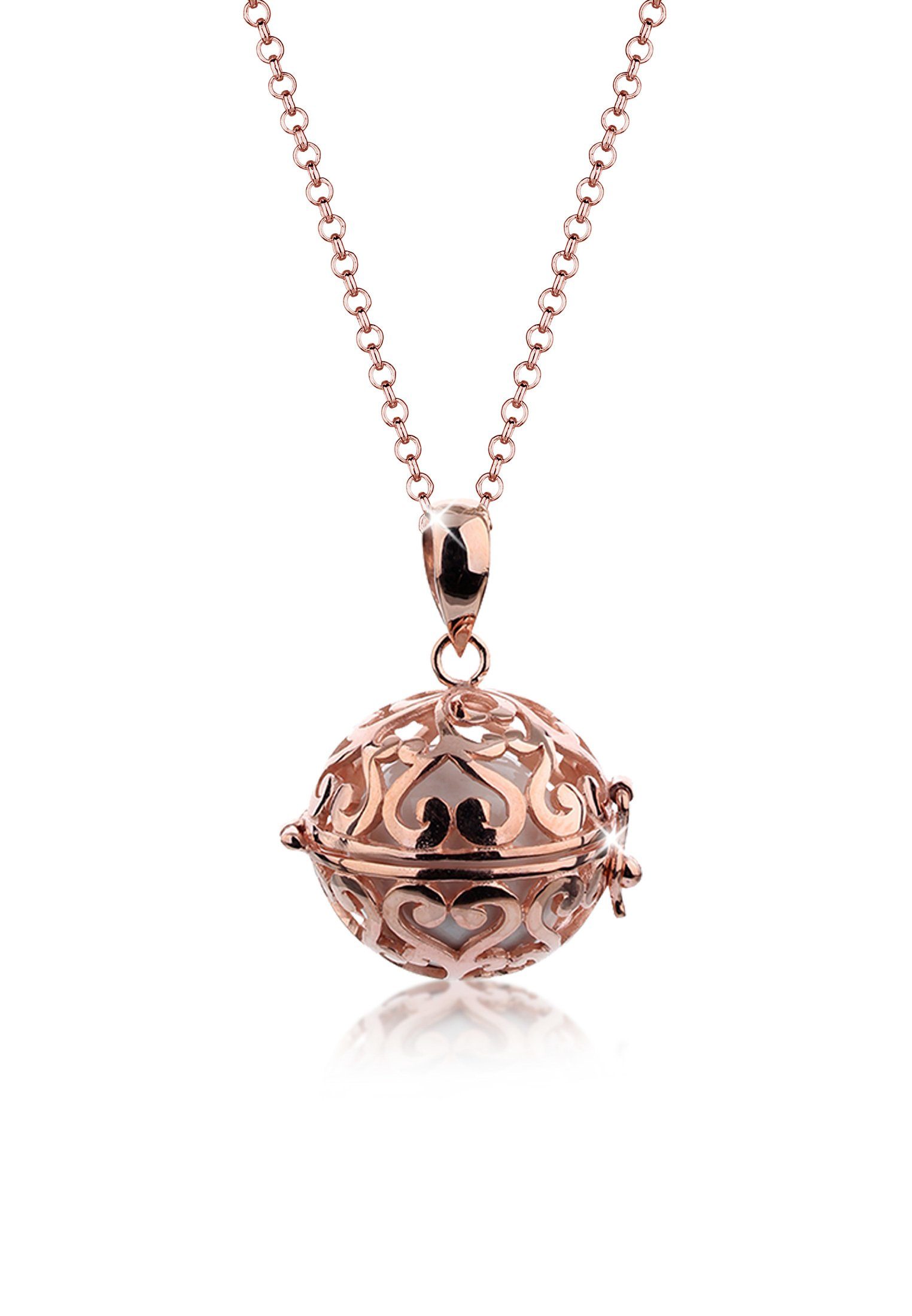 Nenalina Silber Halskette mit Engelsflüsterer Anhänger inkl Länge 80cm 925 Sterling Silber| EFS-016 Klangkugel und Engel Flügel Anhänger Damen Collier mit Schmuck- und Kettenanhänger Nenalina Silber Halskette mit Engelsflüsterer Anhänger inkl Länge 80cm 925 Sterling Silber| EFS-016 Klangkugel und Engel Flügel Anhänger Damen Collier mit Schmuck- und Kettenanhänger