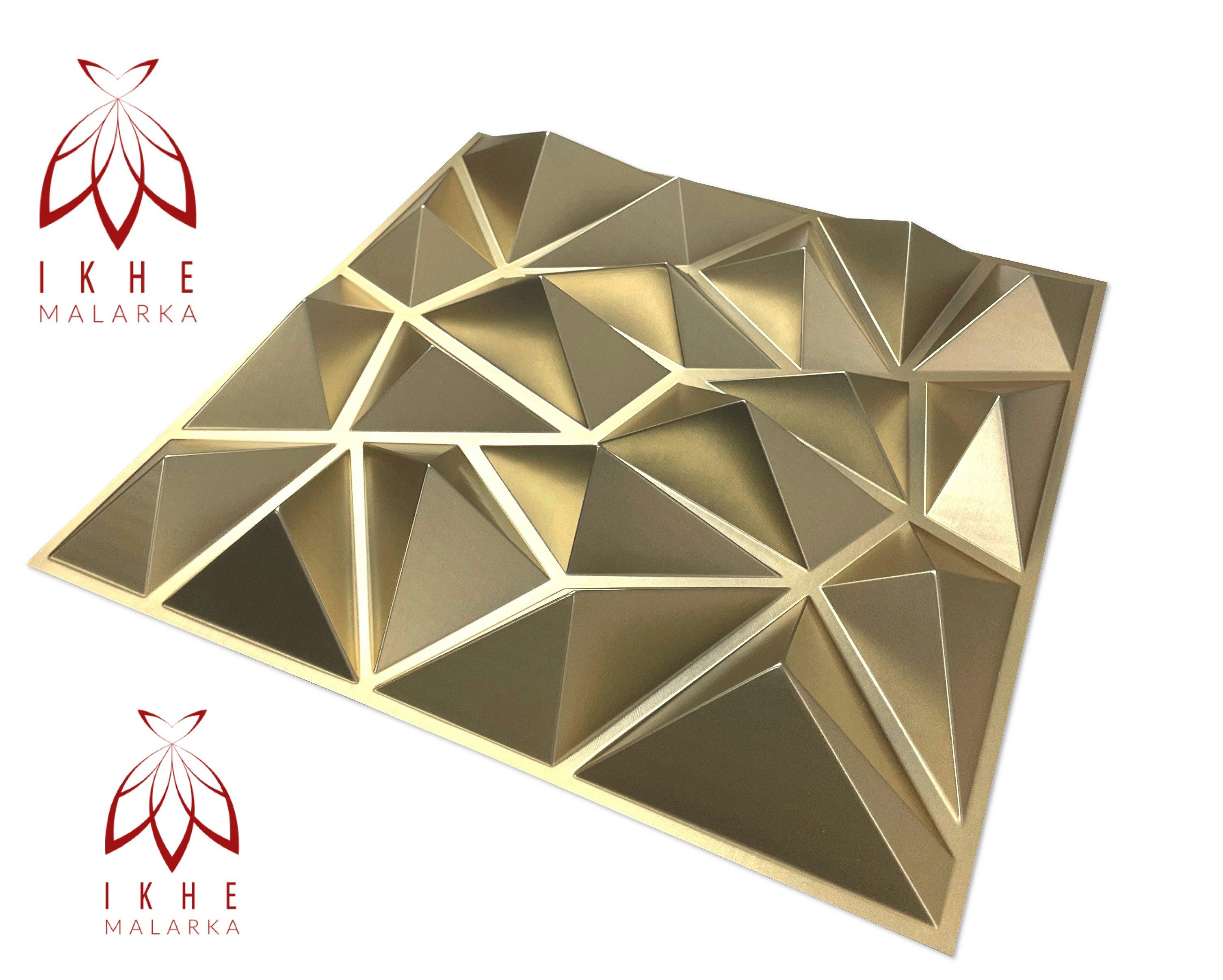 IKHEMalarka 3D Wandpaneel 3D Paneele PVC Kunststoffpaneele, BxL: 50,00x50,00 cm, 0,25 qm, (1 Stück, 3D Wandpaneele Deckenpaneele) hochwertige & harte PVC 3D Pla – Bild 4 von 5