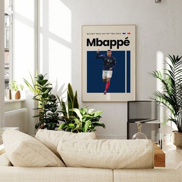 JUSTGOODMOOD Poster Premium ® Kylian Mbappe Poster · Frankreich Trikot · ohne Rahmen