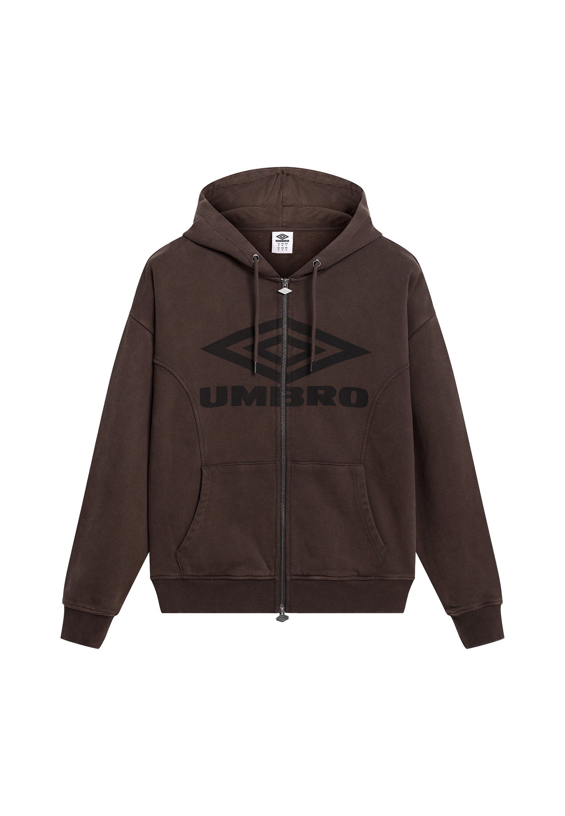 Umbro Rundhalspullover Umbro WASHED ZIP THROUGH HOODIE (1-tlg)