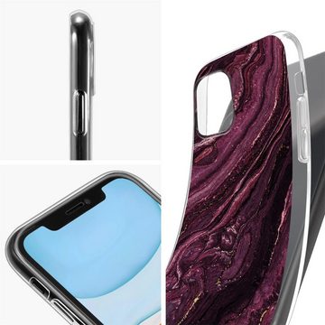 CoolGadget Handyhülle Marmor Slim Case für iPhone 12 Mini 5,4 Zoll, Hülle Dünne Silikon Schutzhülle für Apple iPhone 12 Mini Hülle