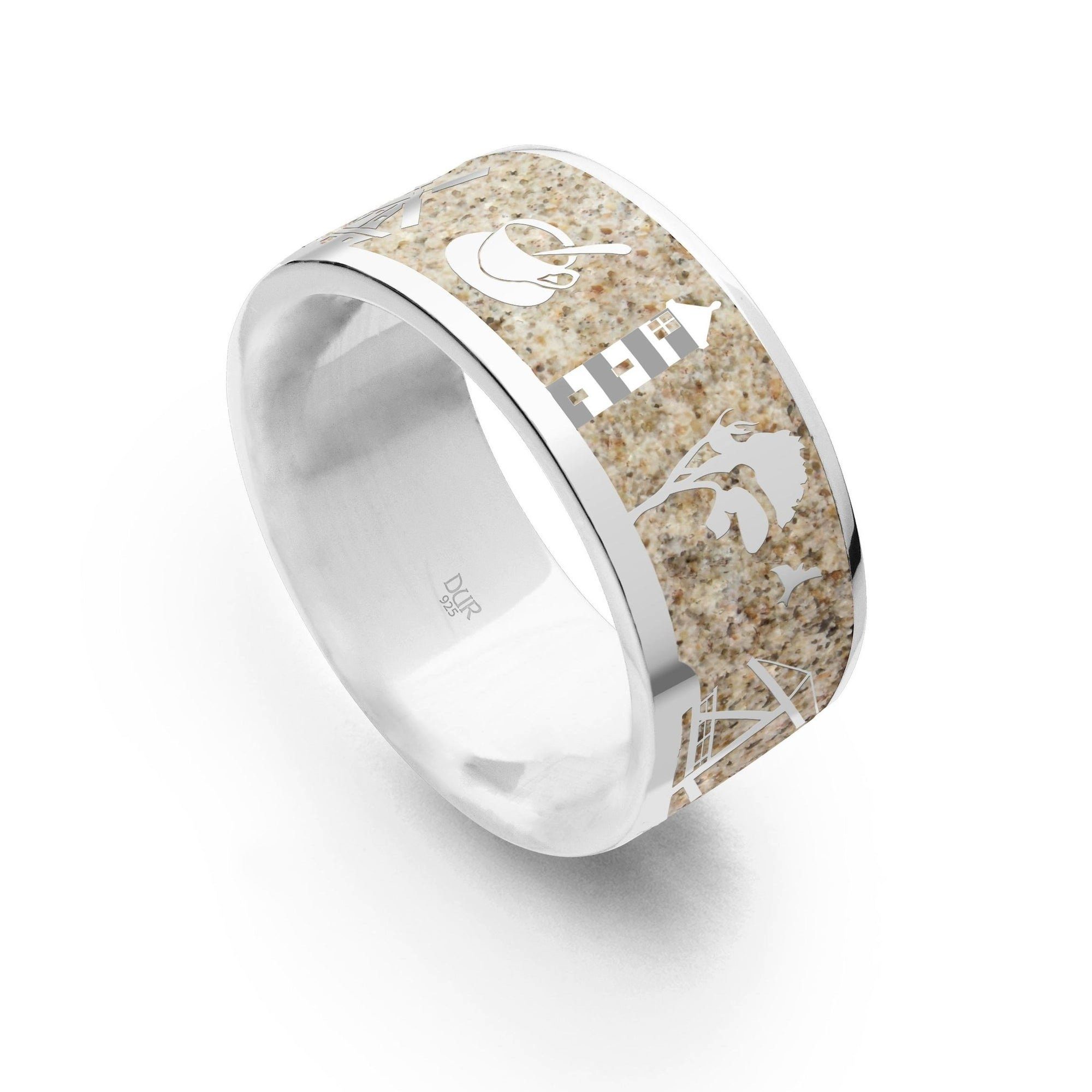 DUR Fingerring DUR Schmuck: Strandring "Ostfriesland" mit Strandsand R4984