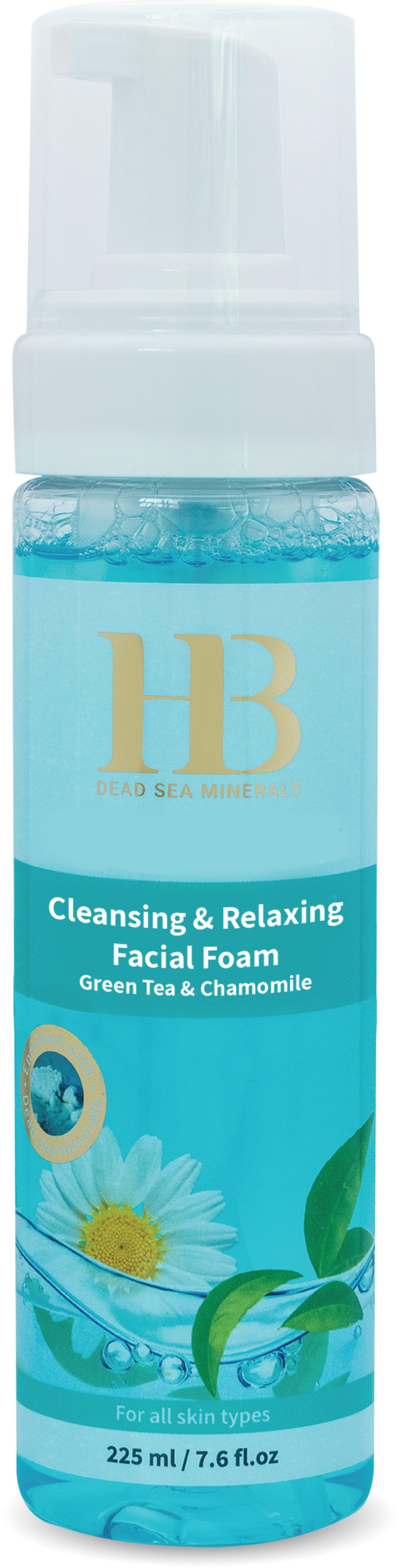 Gesichtsreinigungsgel Health&Beauty Gesichtsschaum mit Grüntee & Totes-Meer-Mineralien 225ml
