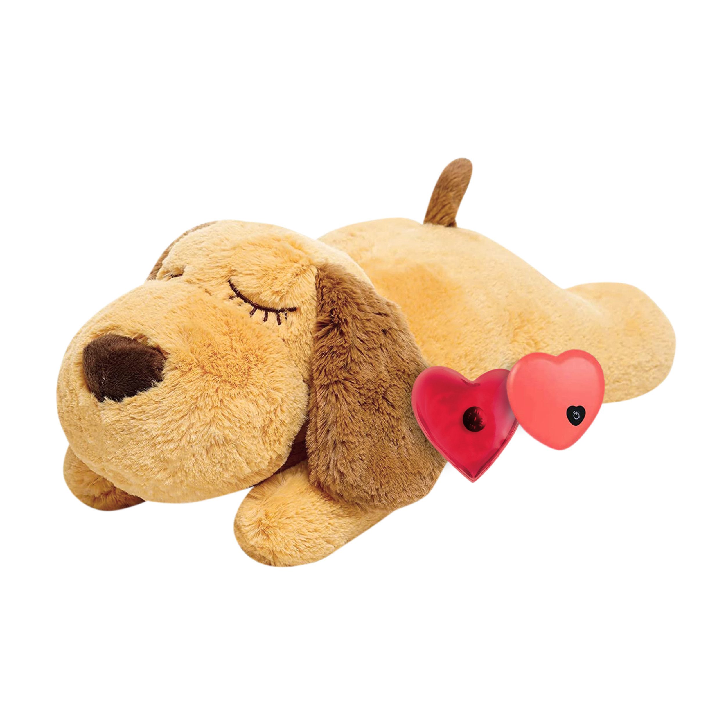 Vulpes Goods Tierkuscheltier mit Herzschlag für Welpen & Hunde, mit fühlbarem Herzschlag