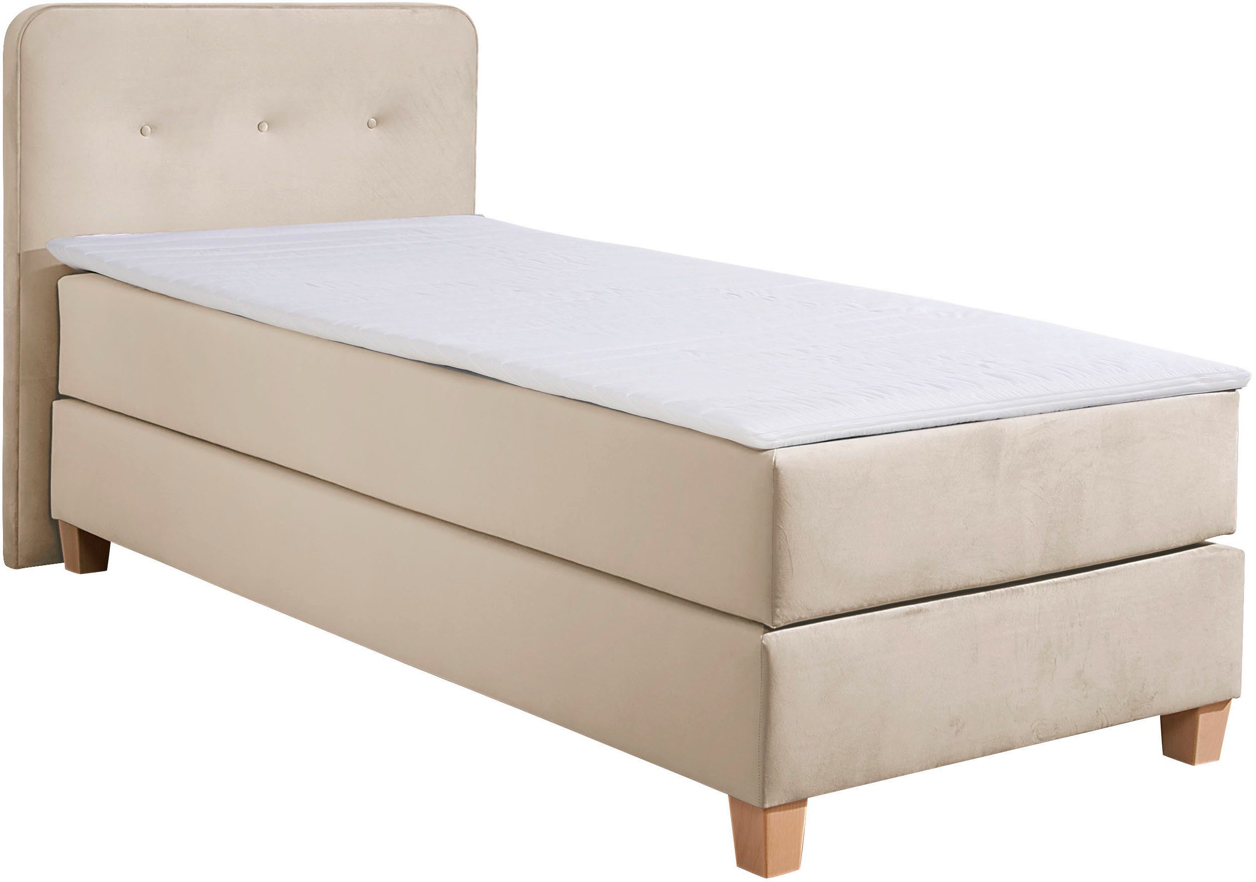 Home affaire Boxspringbett "Fargo", inkl. Topper, in 3 Matratzenarten, in S günstig online kaufen