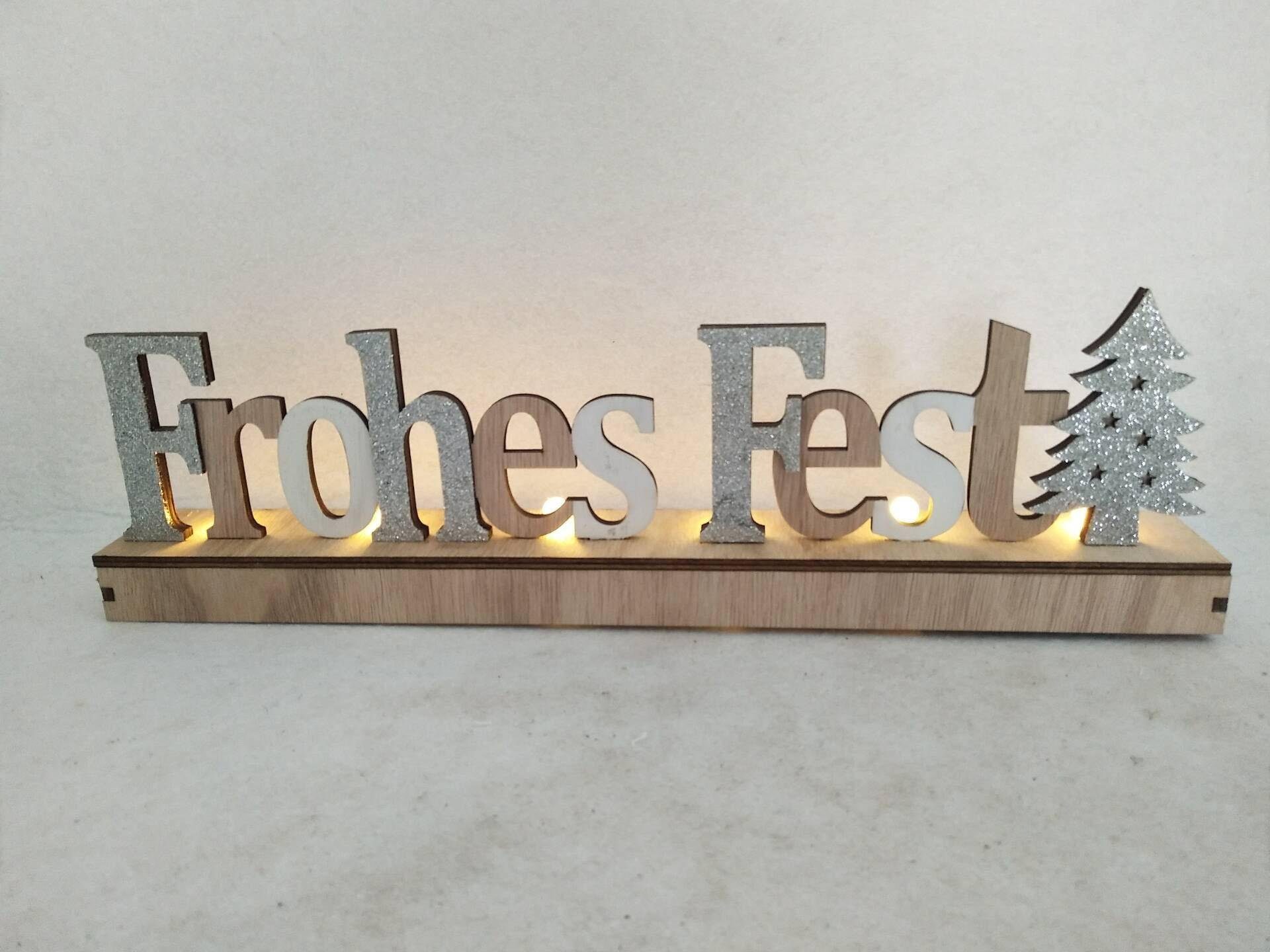 My Home Deko Schriftzug Frohes Fest 1 Stuck Mit Led Online Kaufen Otto