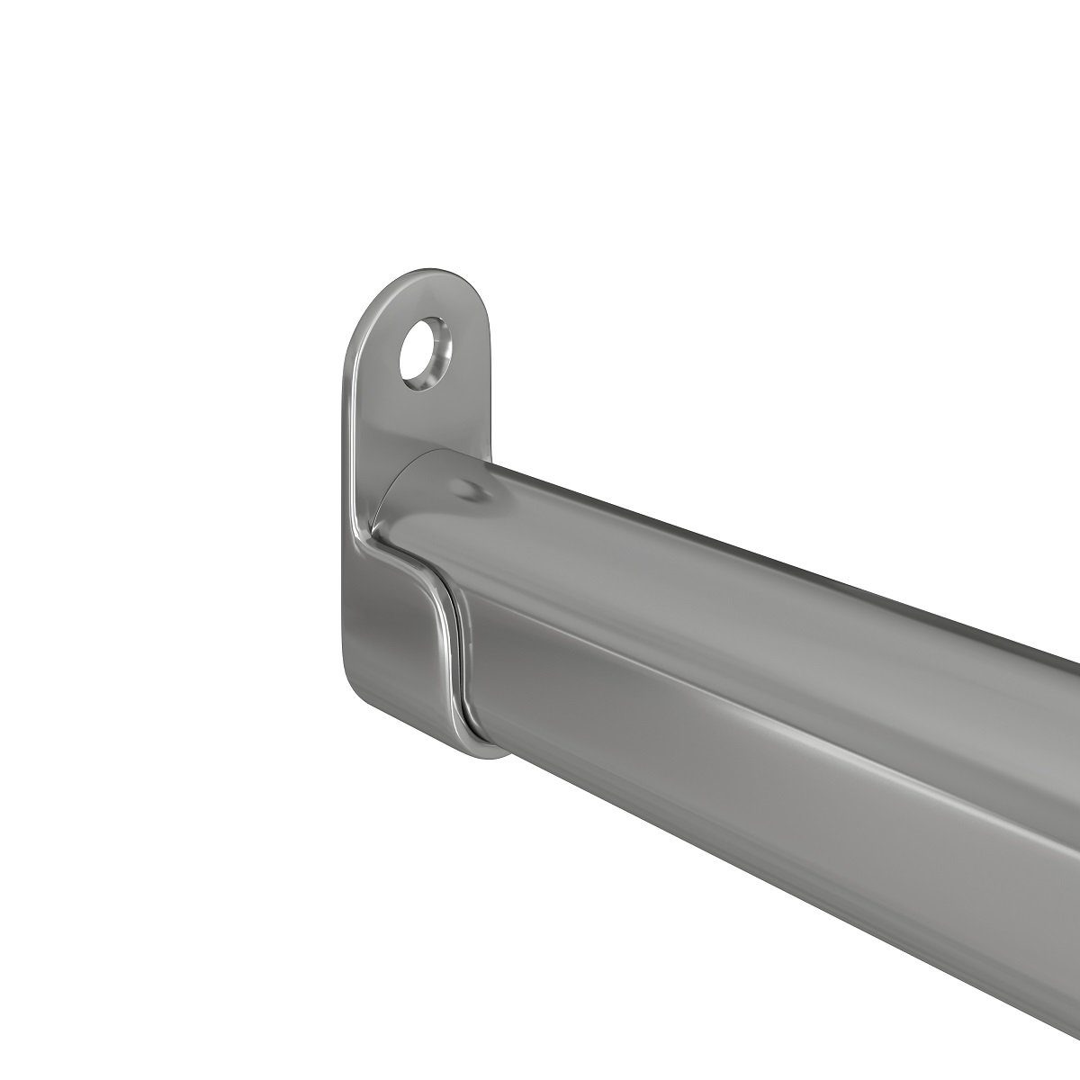 MS Beschläge Kleiderstange Garderobenstange verchromt 30x15mm oval Wandhalt günstig online kaufen