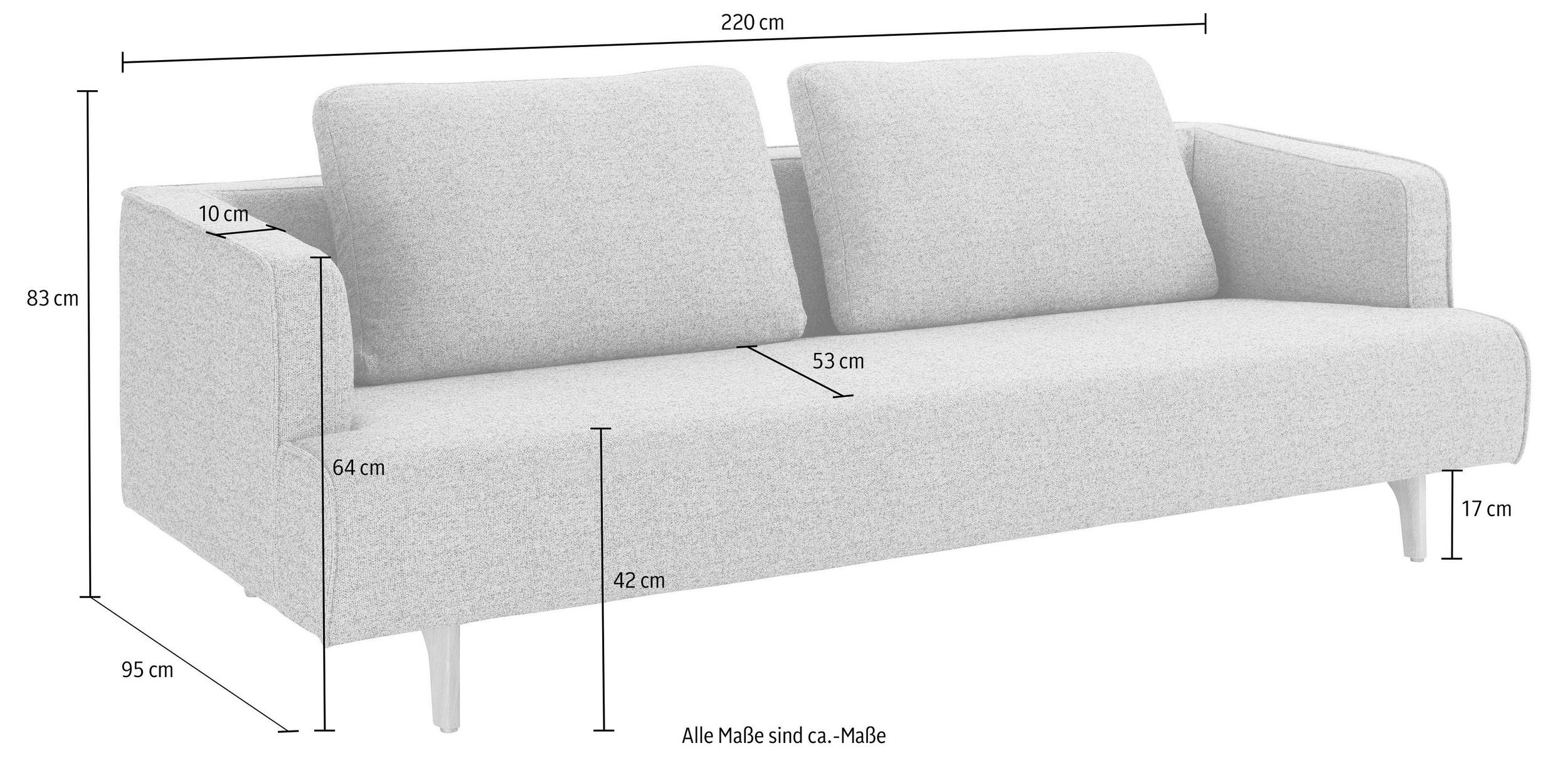 Sofa 4-Sitzer HS.440 von HÜLSTA - Maße