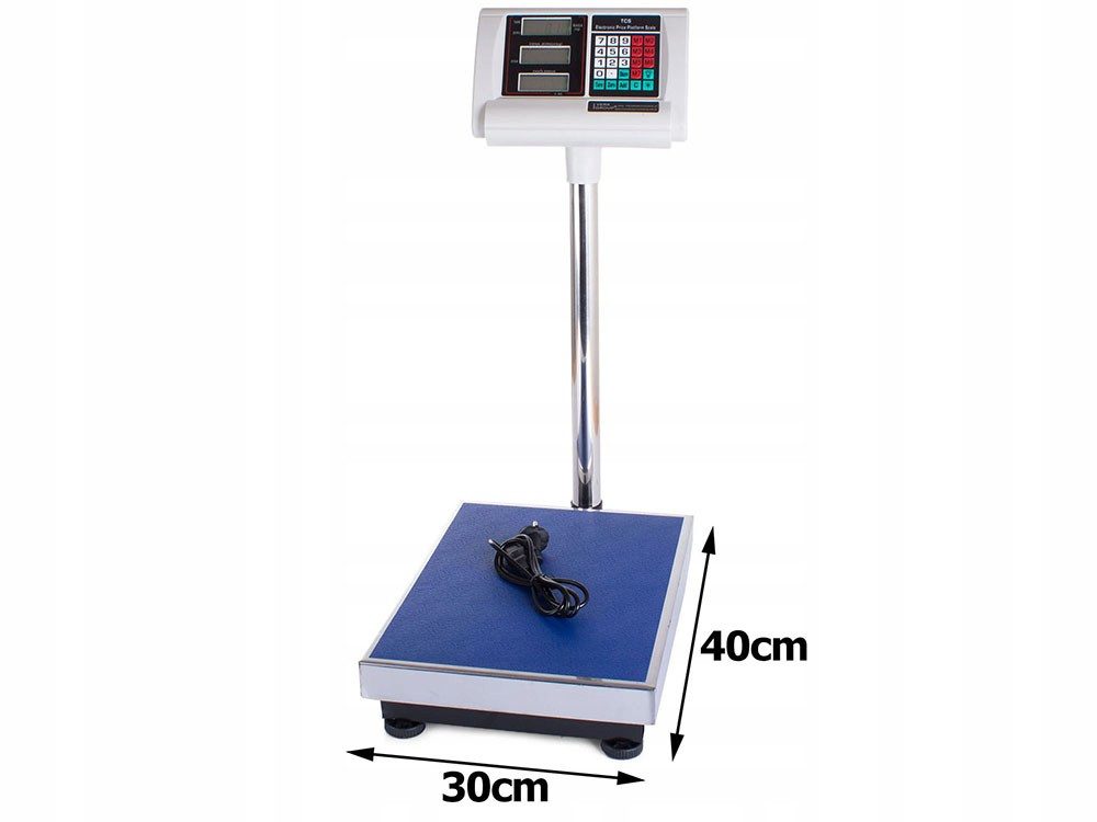 VERK GROUP Stützlastwaage Elektronische 100kg/20g LCD Plattformwaage mit Akku Robuste Paketwaage