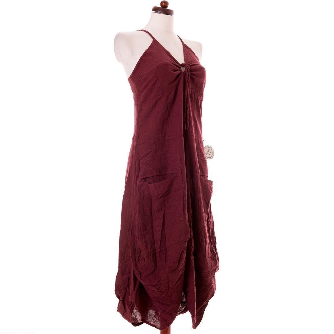 Vishes Ballonkleid Lagenlook Ballonkleid mit verstellbaren Trägern Hippie, Goa, Ethno Elfen Style