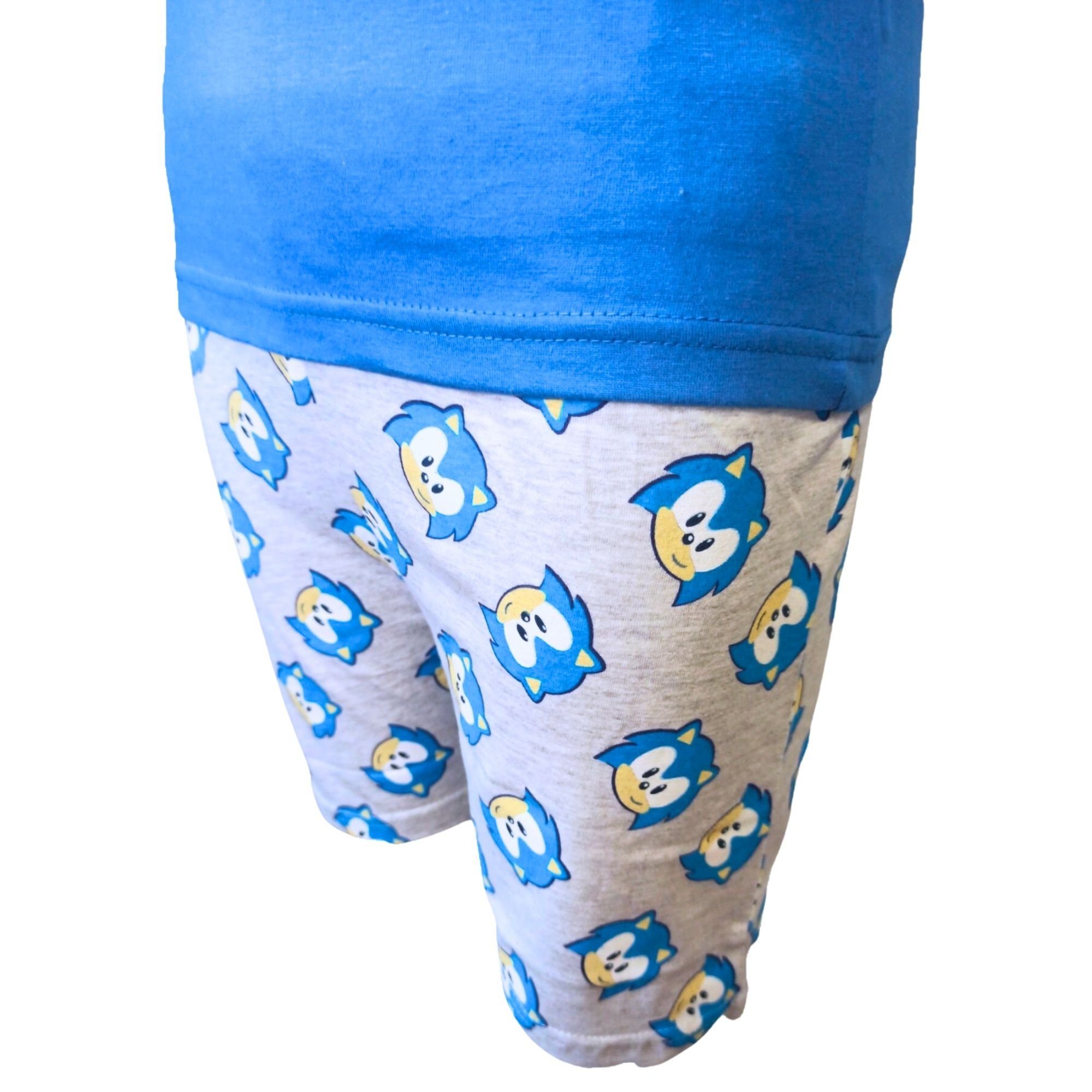 Pyjama Jungen - tlg) Gr. The Shorty Set Hedgehog Schlafanzug (2 Sonic 98-128 cm
