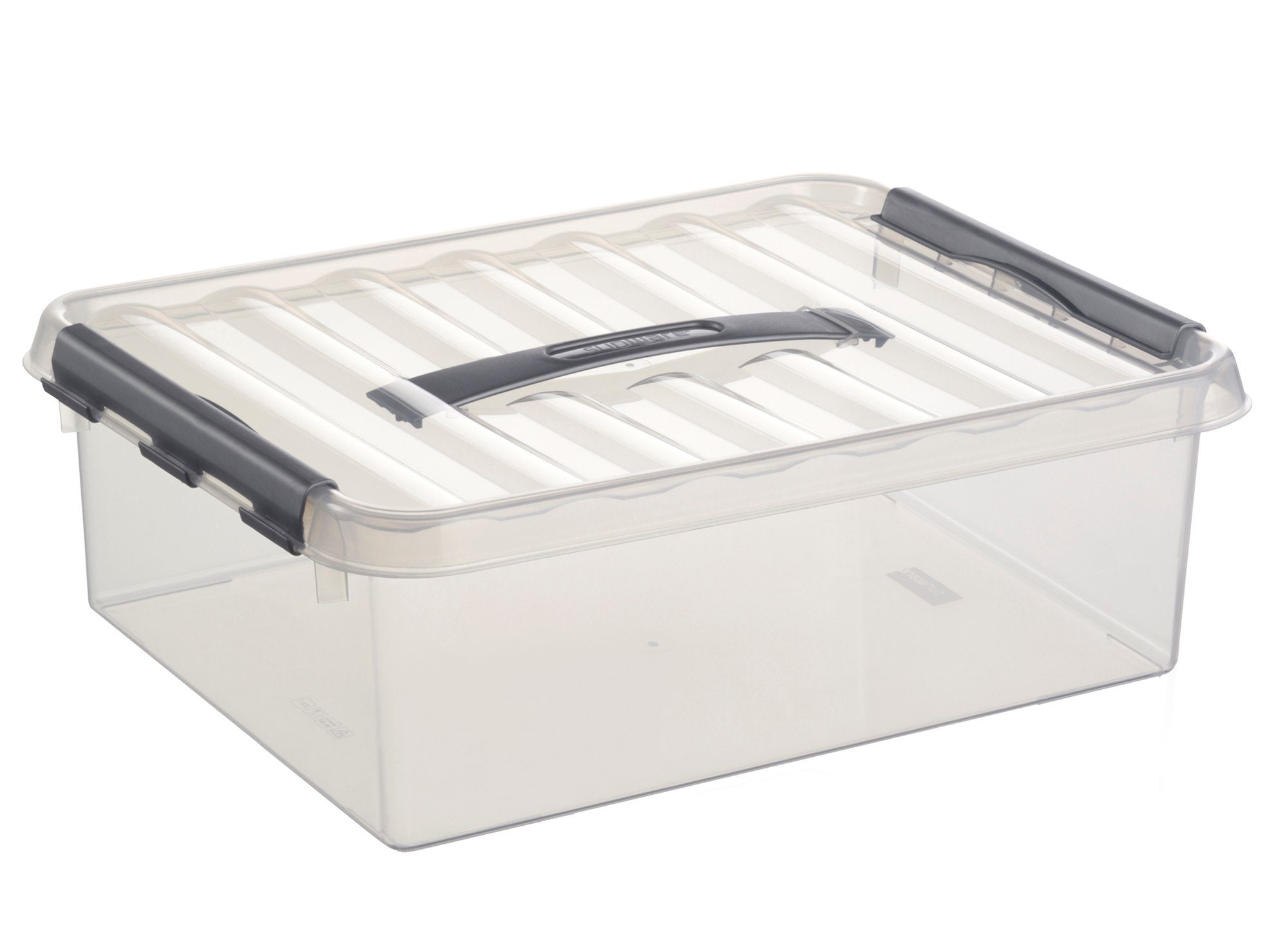 Aufbewahrungsbox Box Q-line transp./metallf. 10 Ltr.
