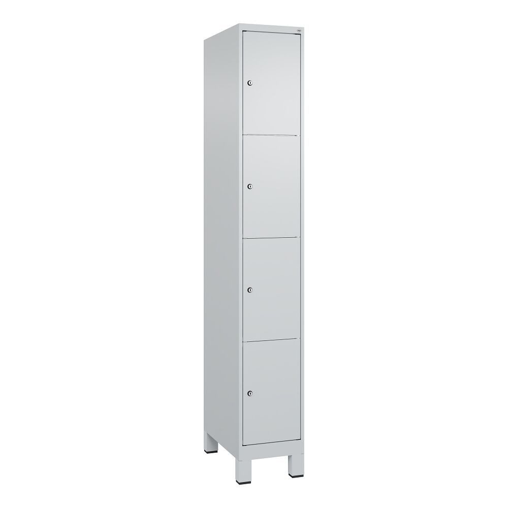 C+P Garderobenschrank Fächerschrank Classic Plus, 4 Fächer übereinander, Abteilbreite 30 ... Für Schule, Verein und Fitness-Studios