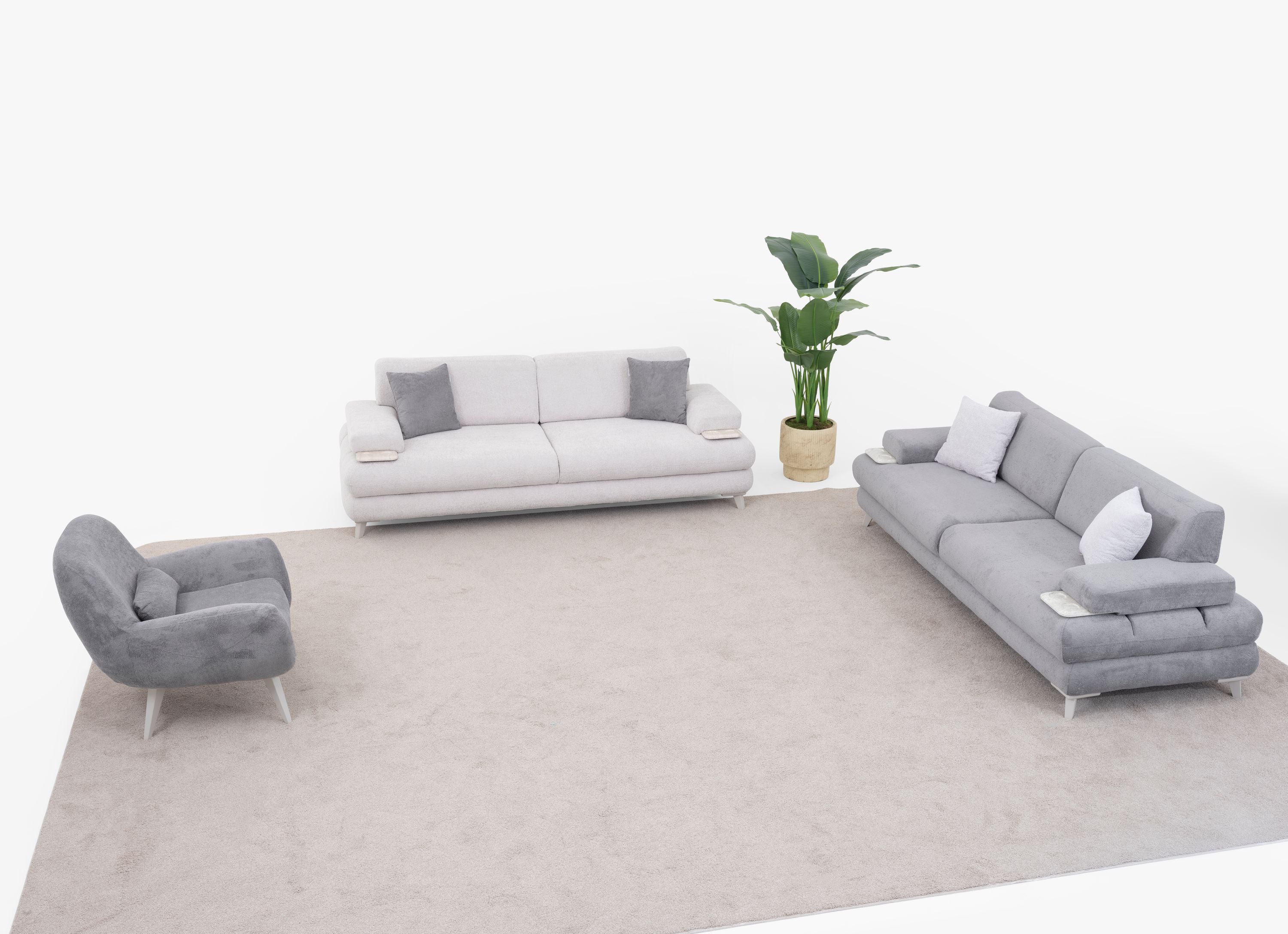 Nobelaa Sofa Sitzgruppe/Sofa Set - Wohnzimmergarnitur "Vanda" 3+3+1