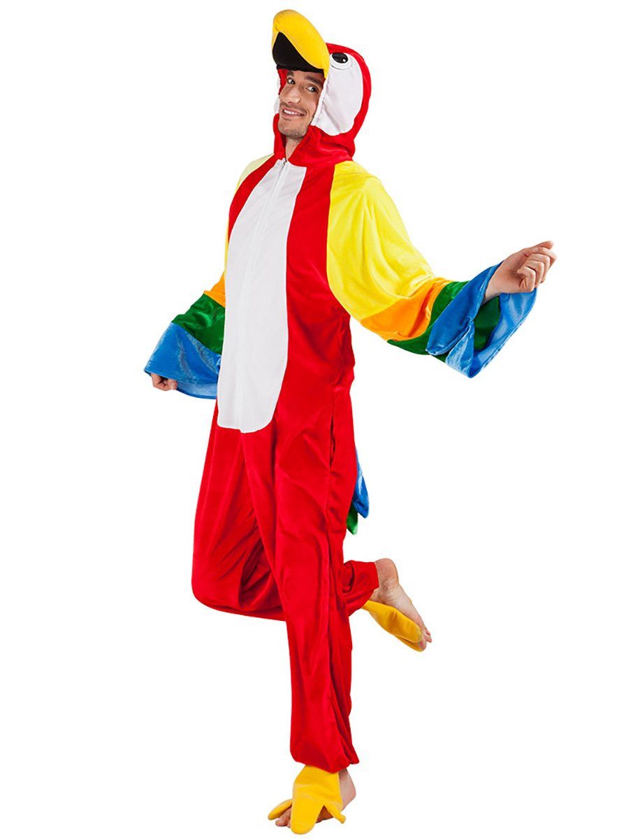 Boland Kostüm Plüsch Papagei Kostüm, Bequemer Overall für schräge Vögel günstig online kaufen