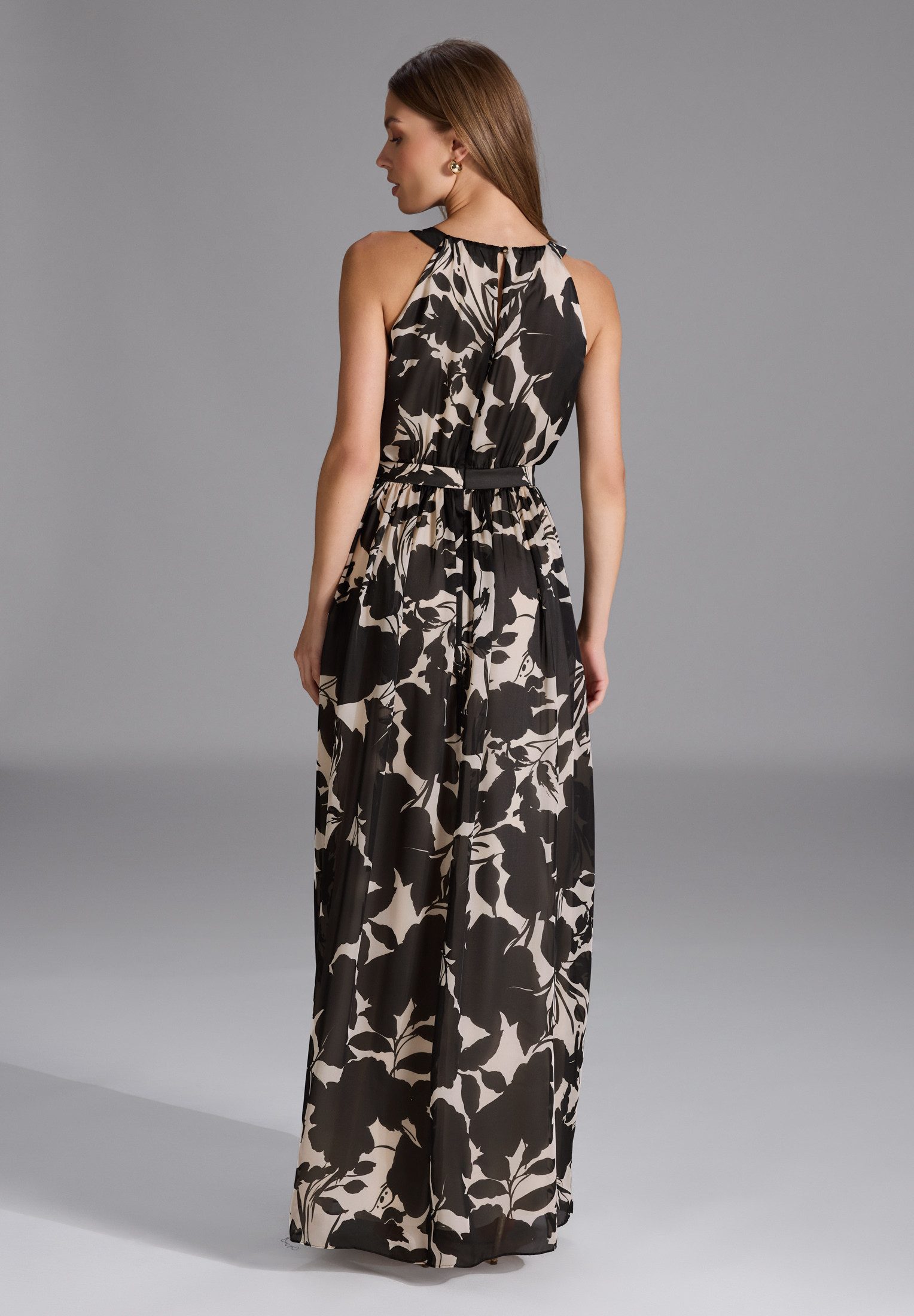 SWING Abendkleid - Abendkleid mit monochromen Blütendruck Taillierter Schni günstig online kaufen