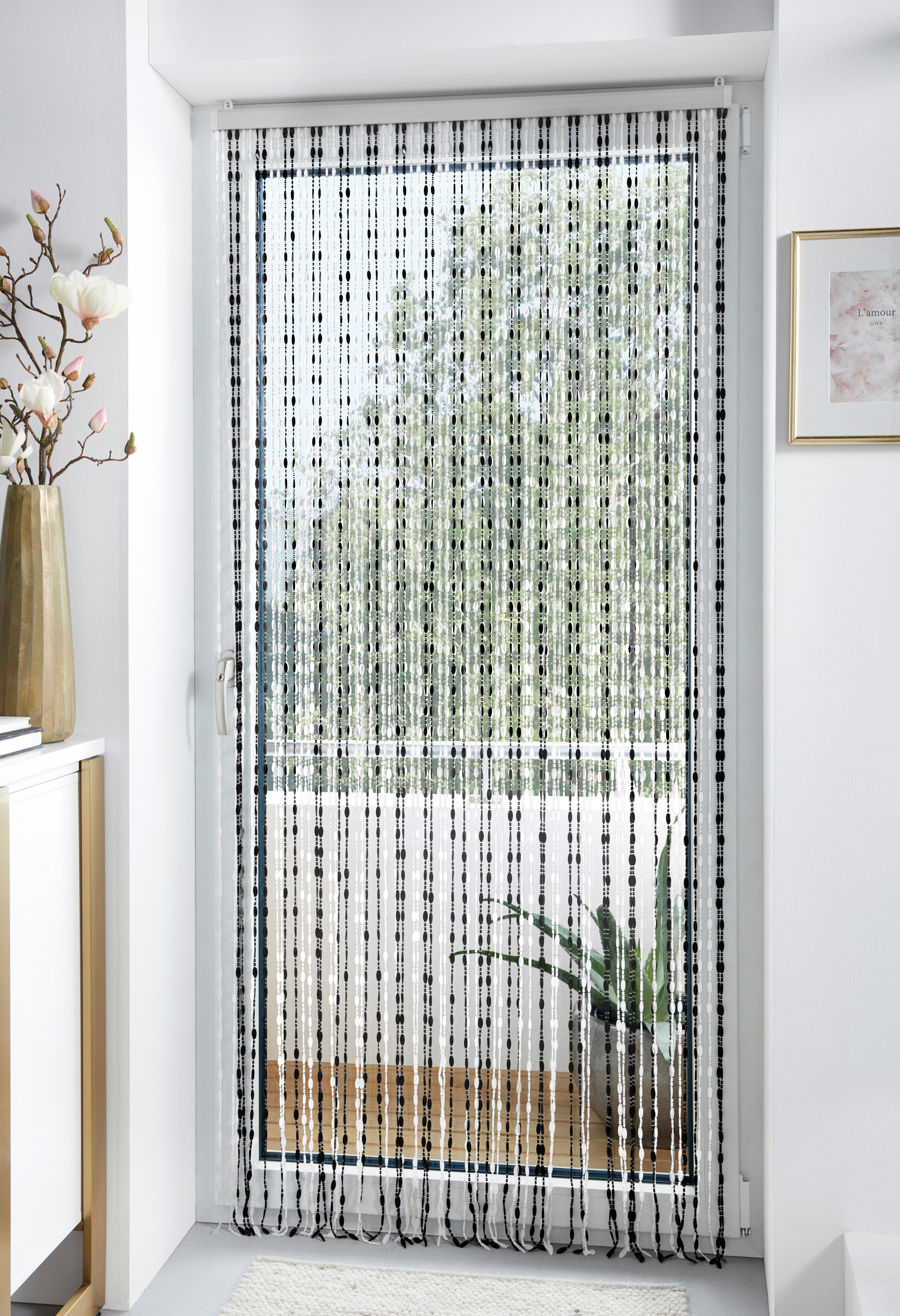 Türvorhang »Pearl«, locker, Hakenaufhängung (1 Stück), Kunststoff,  transparent/schwarz, 72 Stränge online kaufen | OTTO